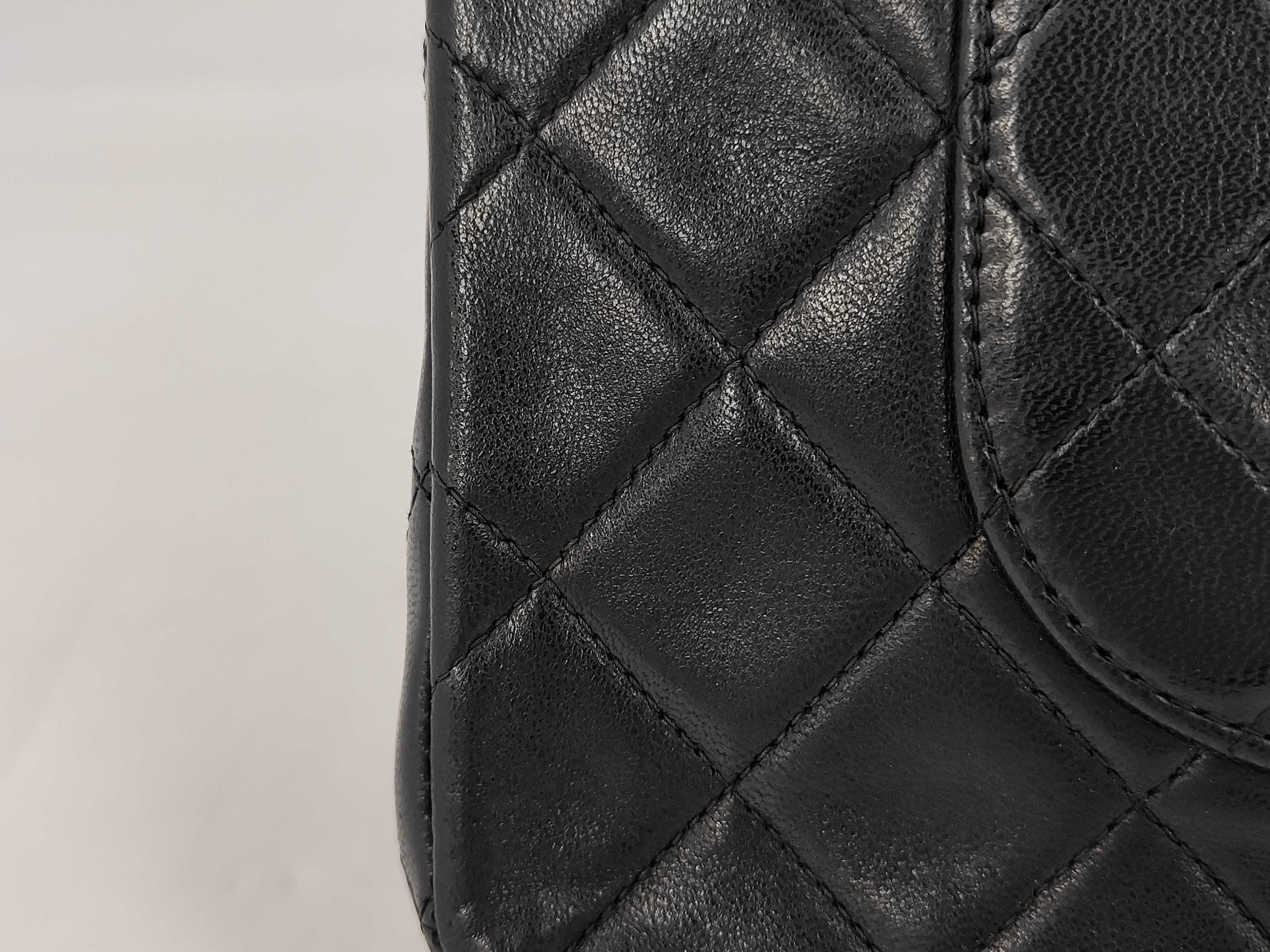 Lambskin Matelassé Black Chain Shoulder Bag — view 3