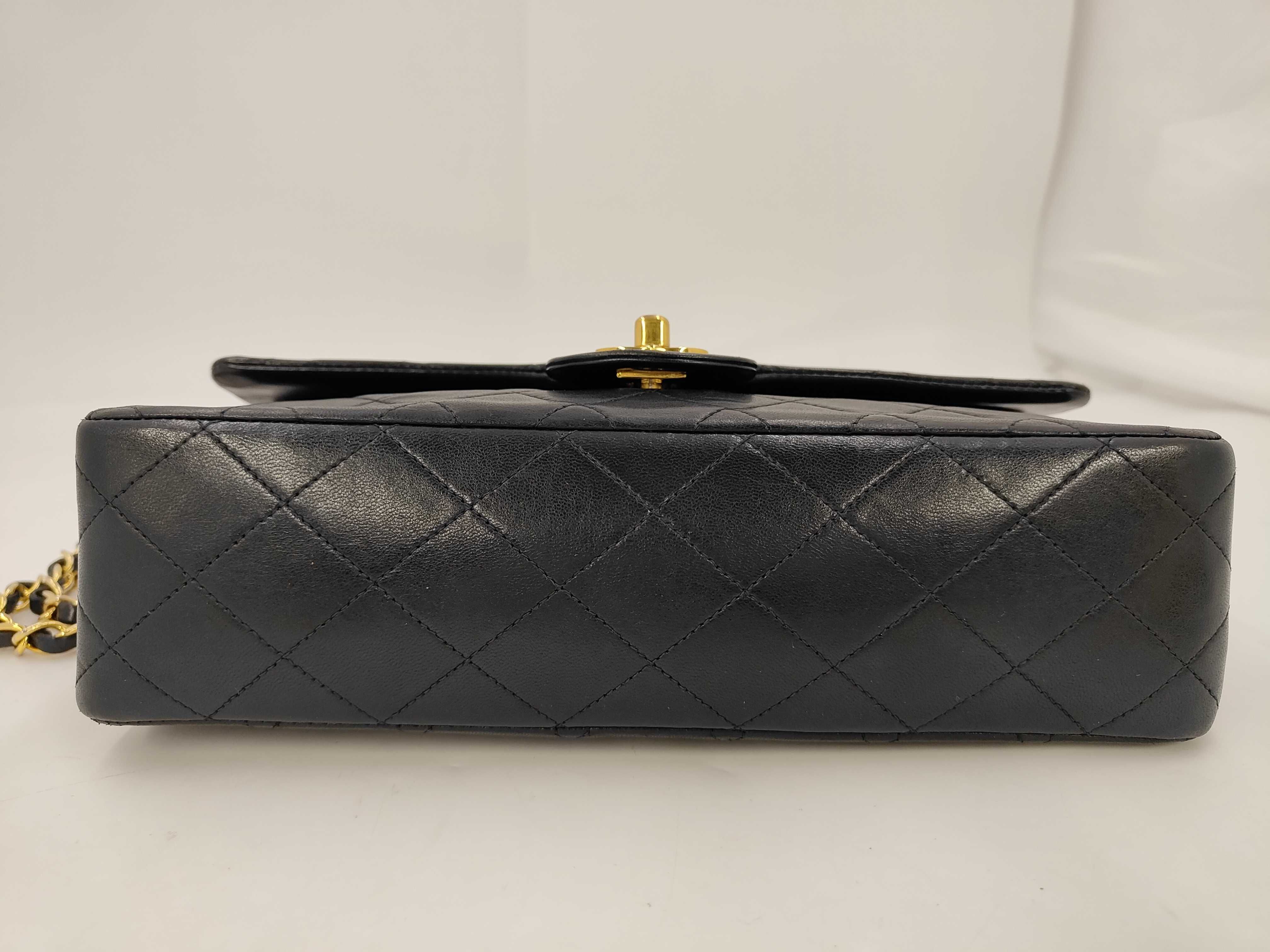 Lambskin Matelassé Black Chain Shoulder Bag — view 7