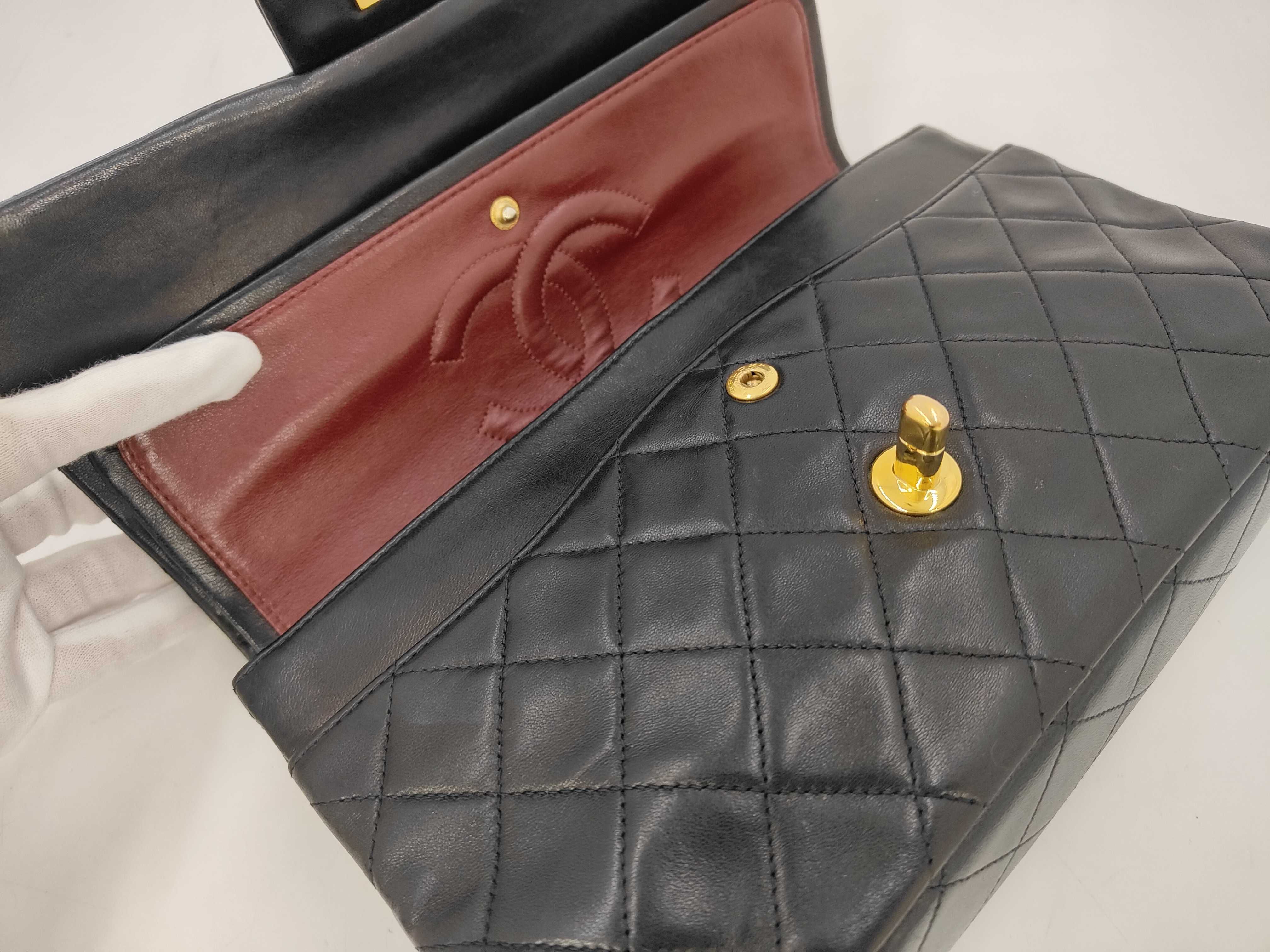 Lambskin Matelassé Black Chain Shoulder Bag — view 8