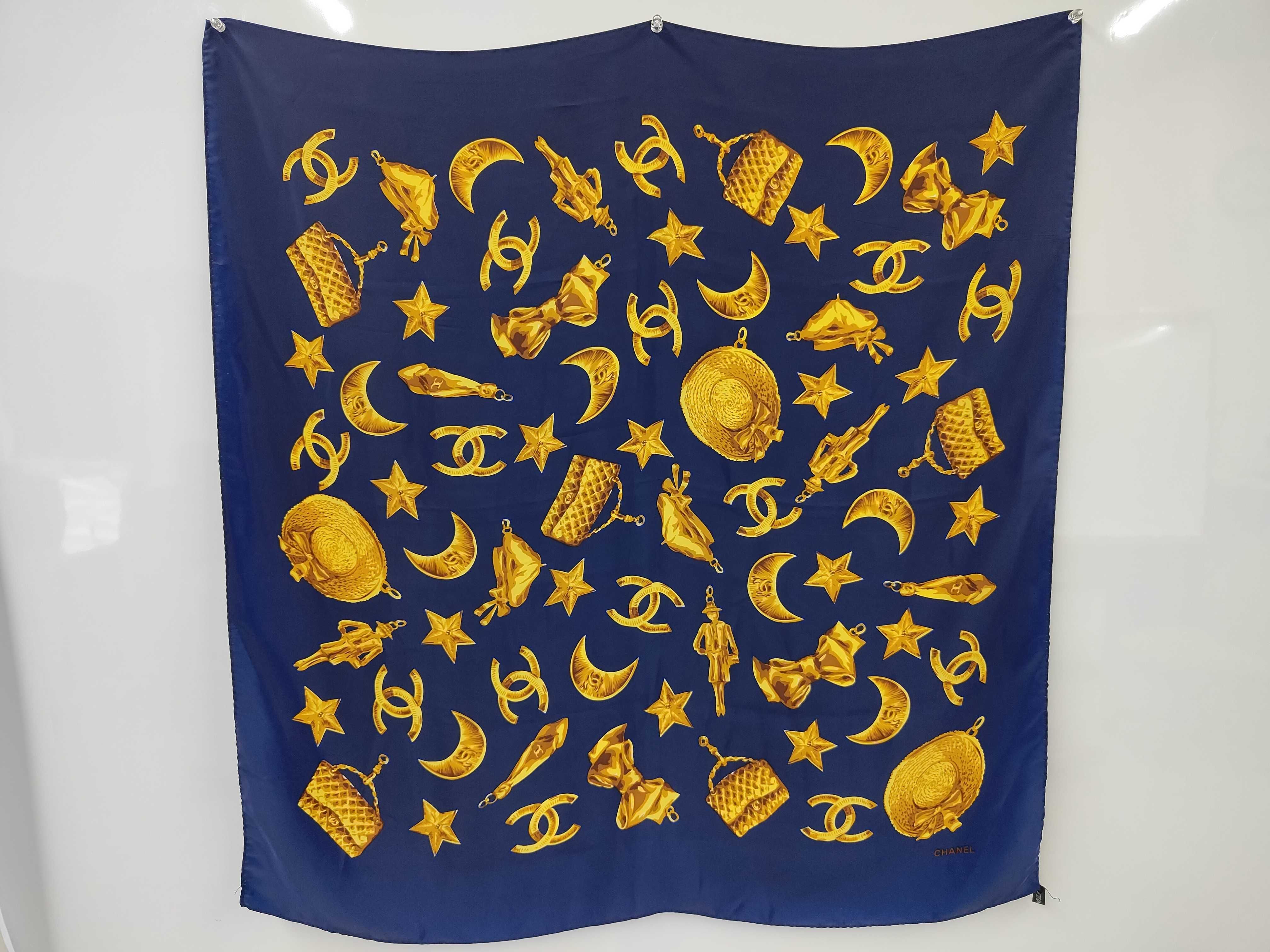 scarf, navy, B, other accessories