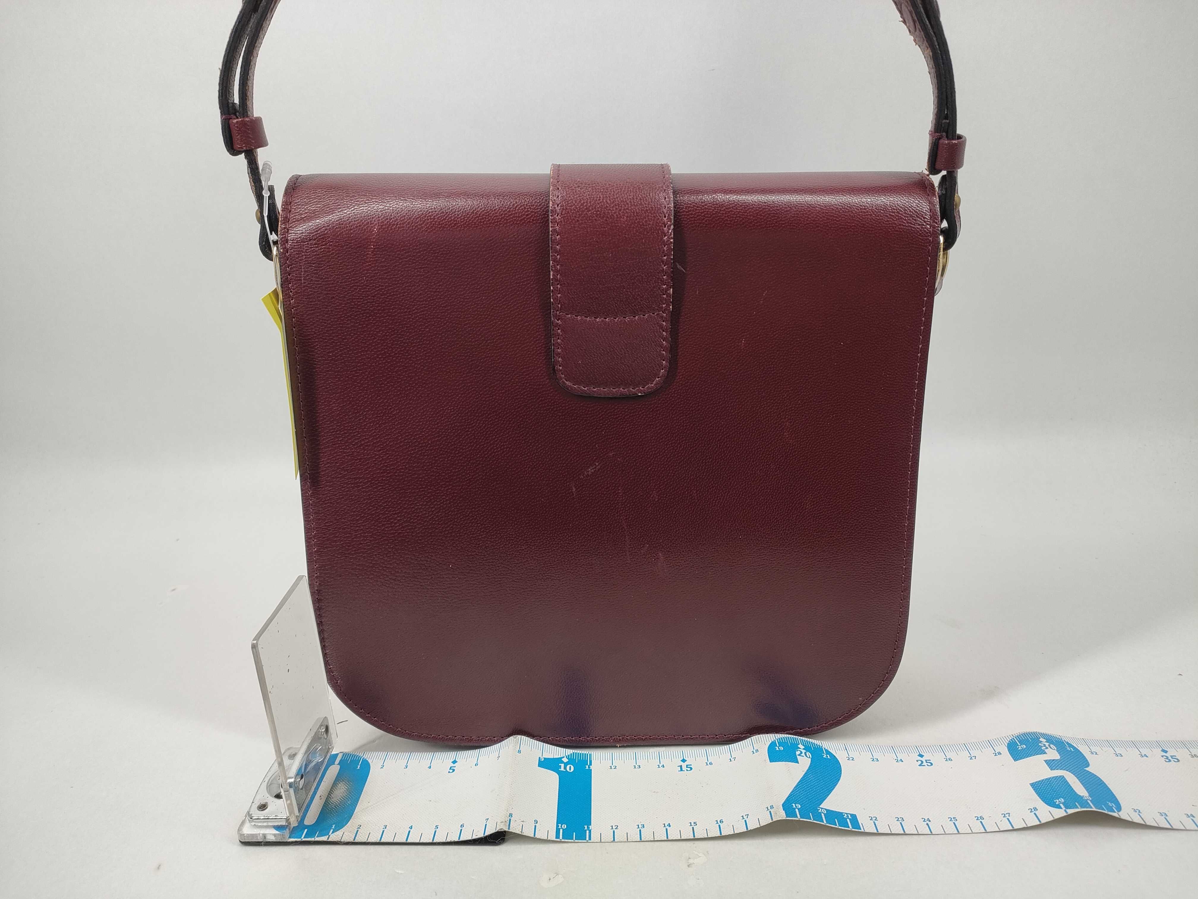 Leather Shoulder Bag, Vintage Red Shoulder Bag — view 2