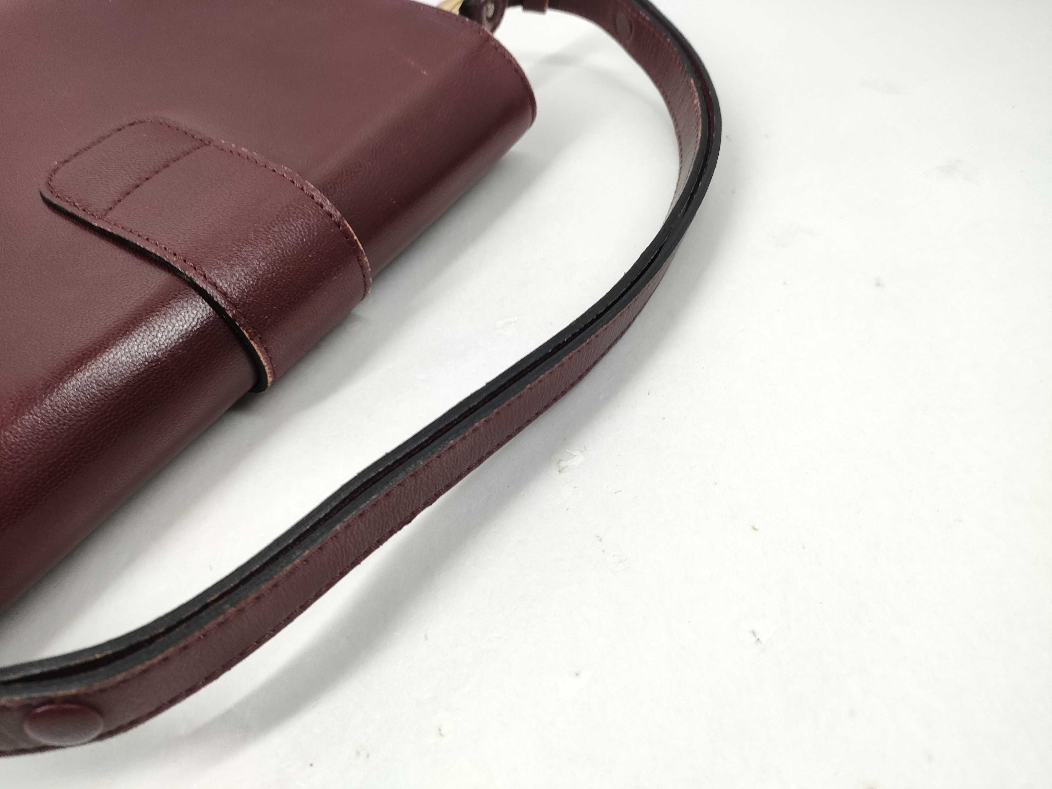 Leather Shoulder Bag, Vintage Red Shoulder Bag — view 5