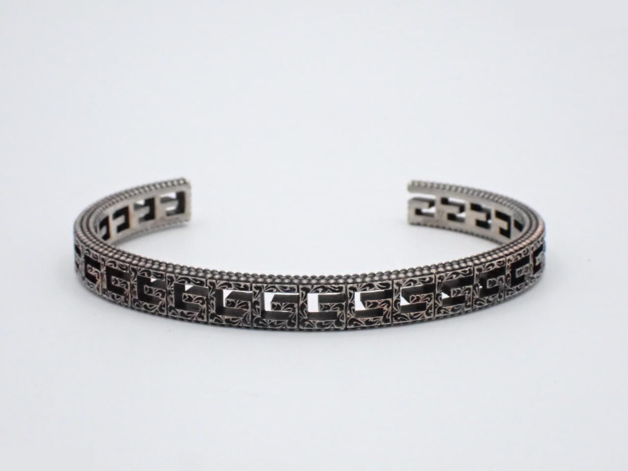 Bangle, 925 Sterling Silver, 18.7g, Square G