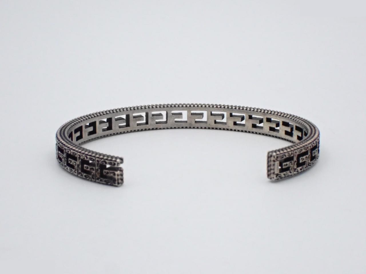 Bangle, 925 Sterling Silver, 18.7g, Square G — view 2