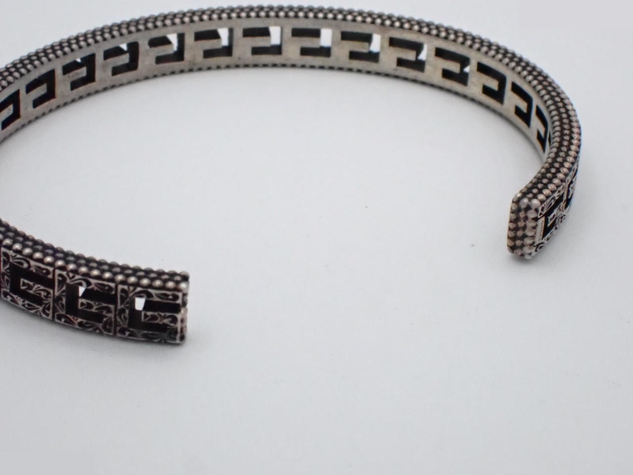 Bangle, 925 Sterling Silver, 18.7g, Square G — view 3