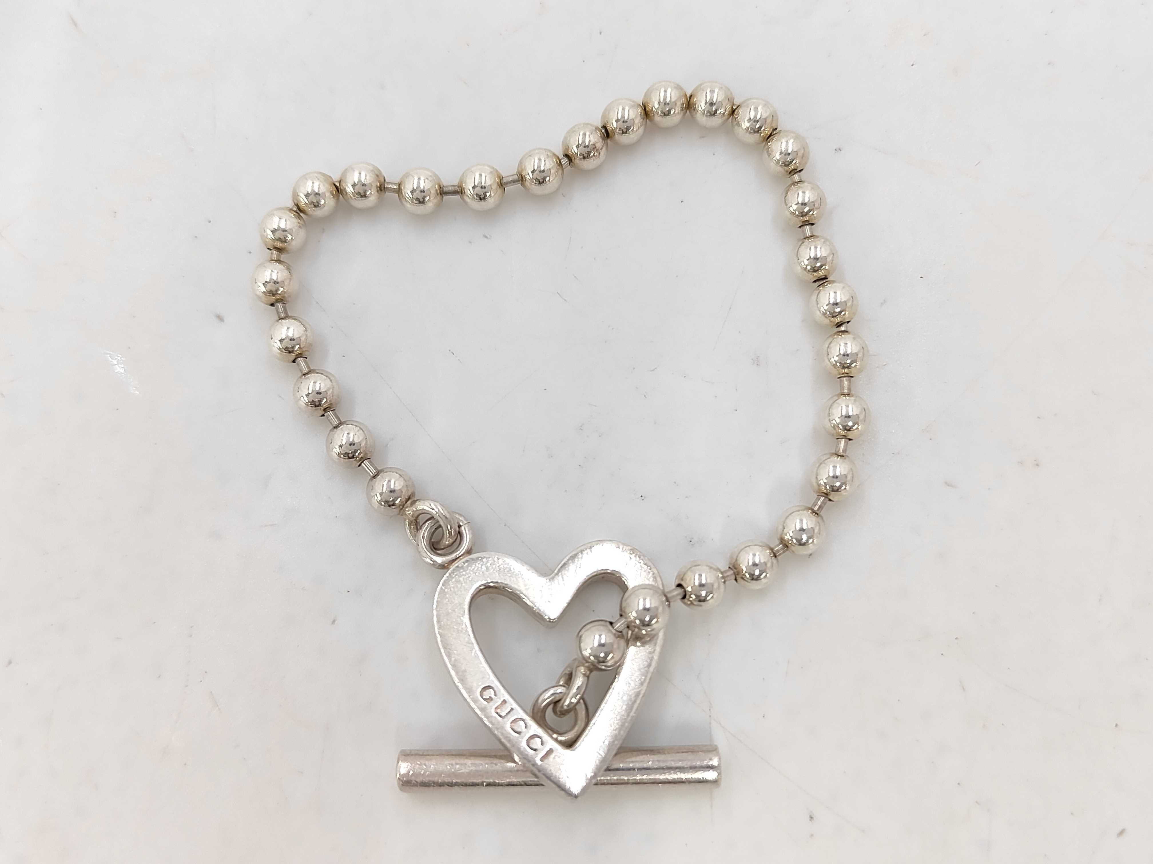heart motif ball chain bracelet (bracelet/bangle) — view 2