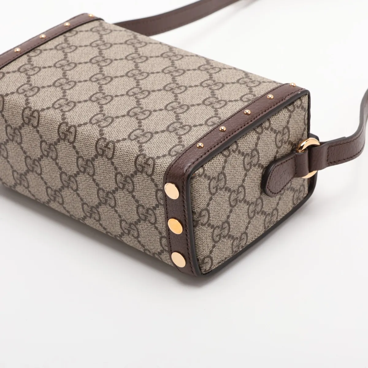 GG Supreme PVC x Leather Shoulder Bag, Beige, 678460 — view 3