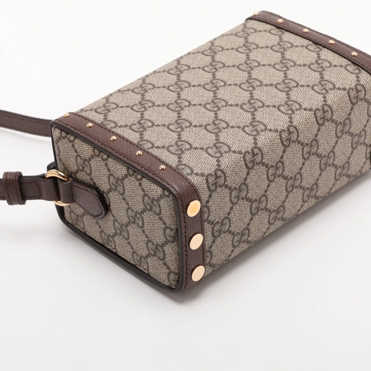 GG Supreme PVC x Leather Shoulder Bag, Beige, 678460 — view 4