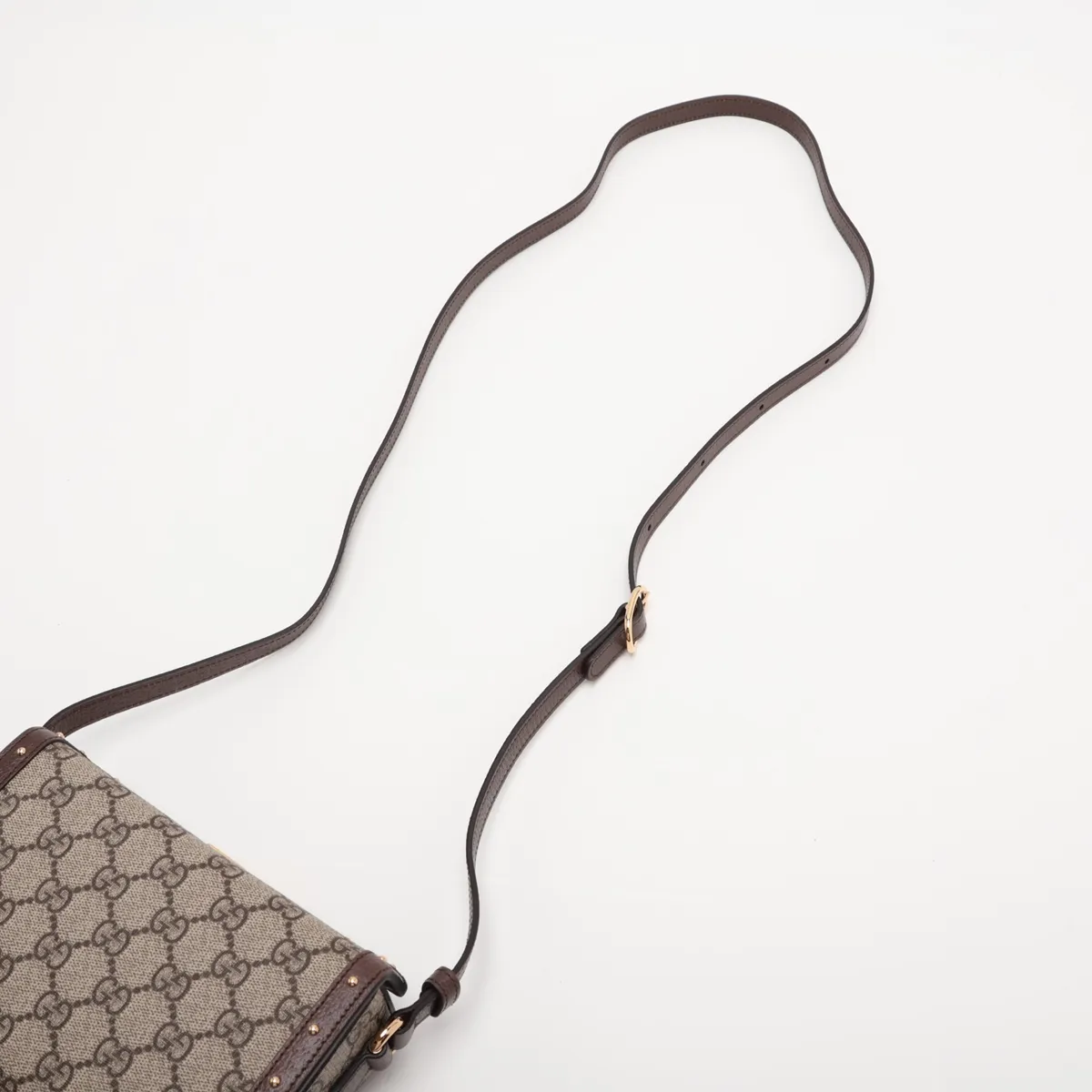 GG Supreme PVC x Leather Shoulder Bag, Beige, 678460 — view 5