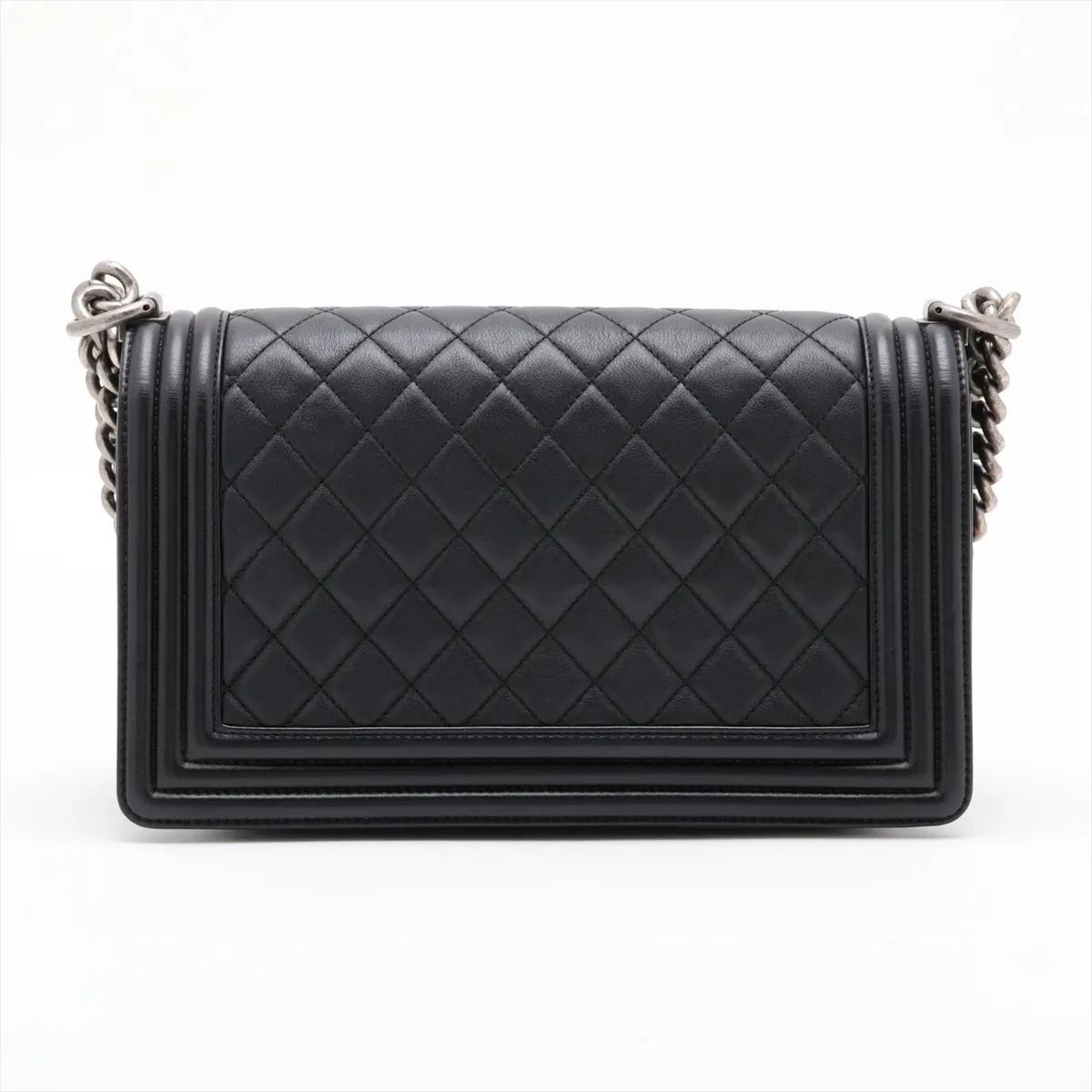 Boy Chanel 25 Lambskin Shoulder Bag, Black with Gunmetal Hardware, 25860076 (Serial Number 25-series), A67086 — view 2