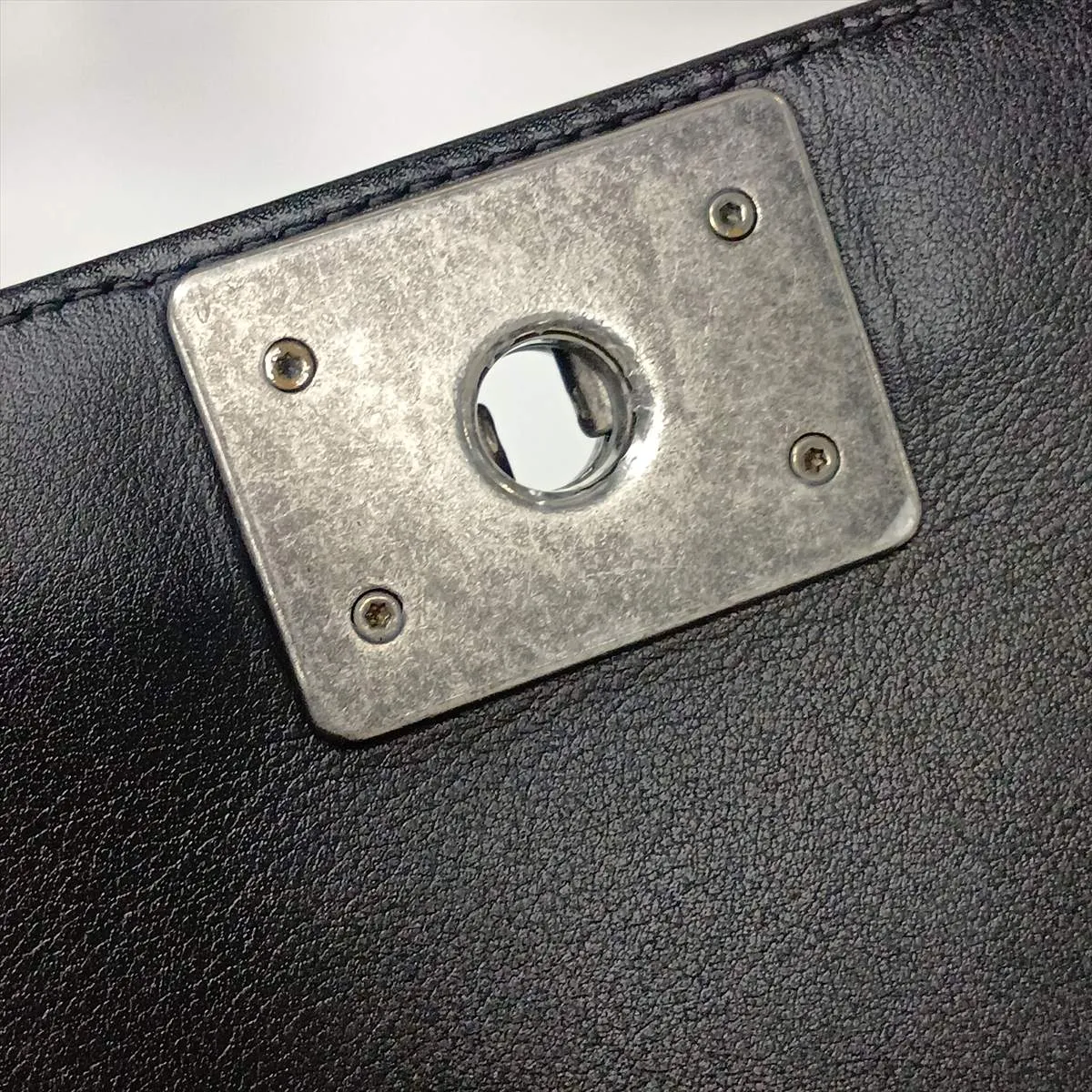Boy Chanel 25 Lambskin Shoulder Bag, Black with Gunmetal Hardware, 25860076 (Serial Number 25-series), A67086 — view 13