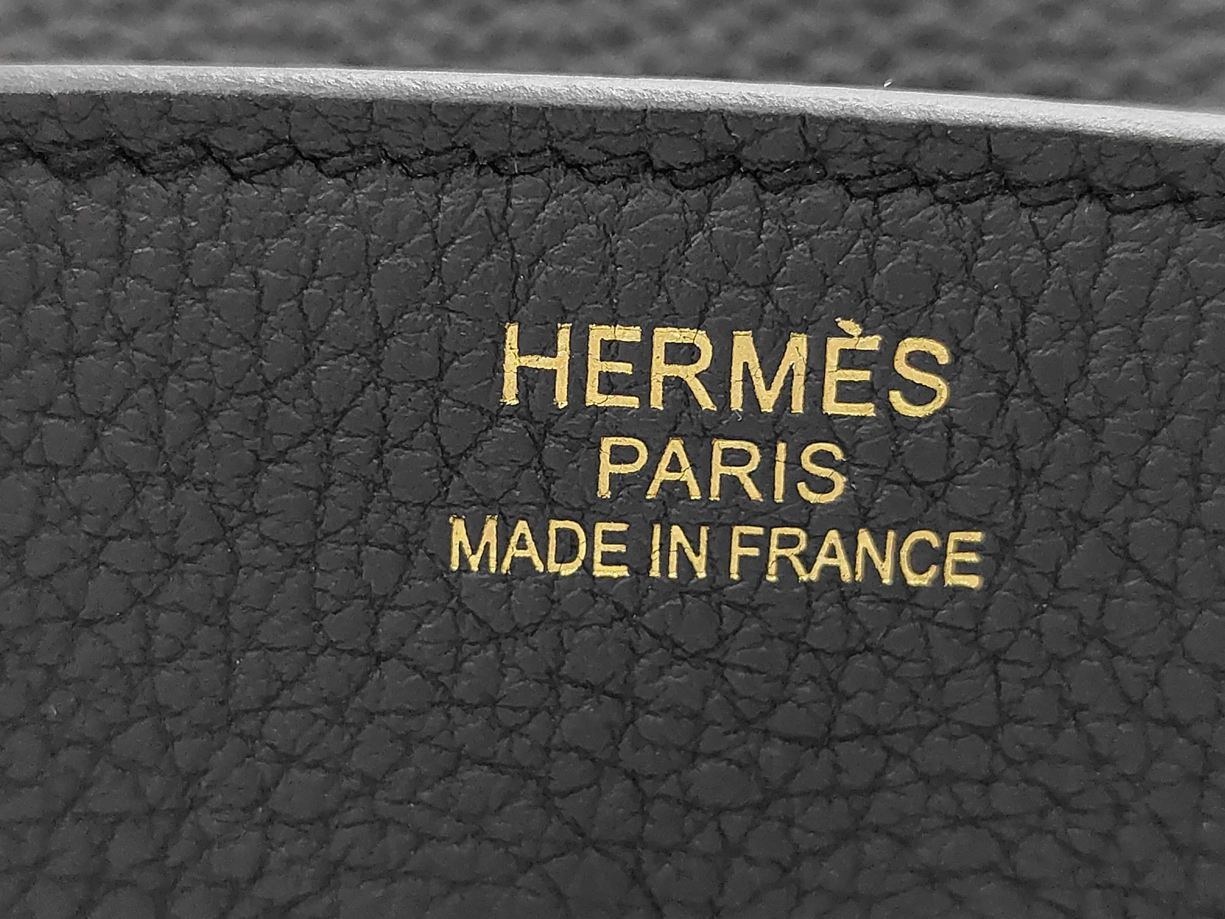 Birkin 35 Togo Black Gold Hardware K Stamp Handbag — view 15