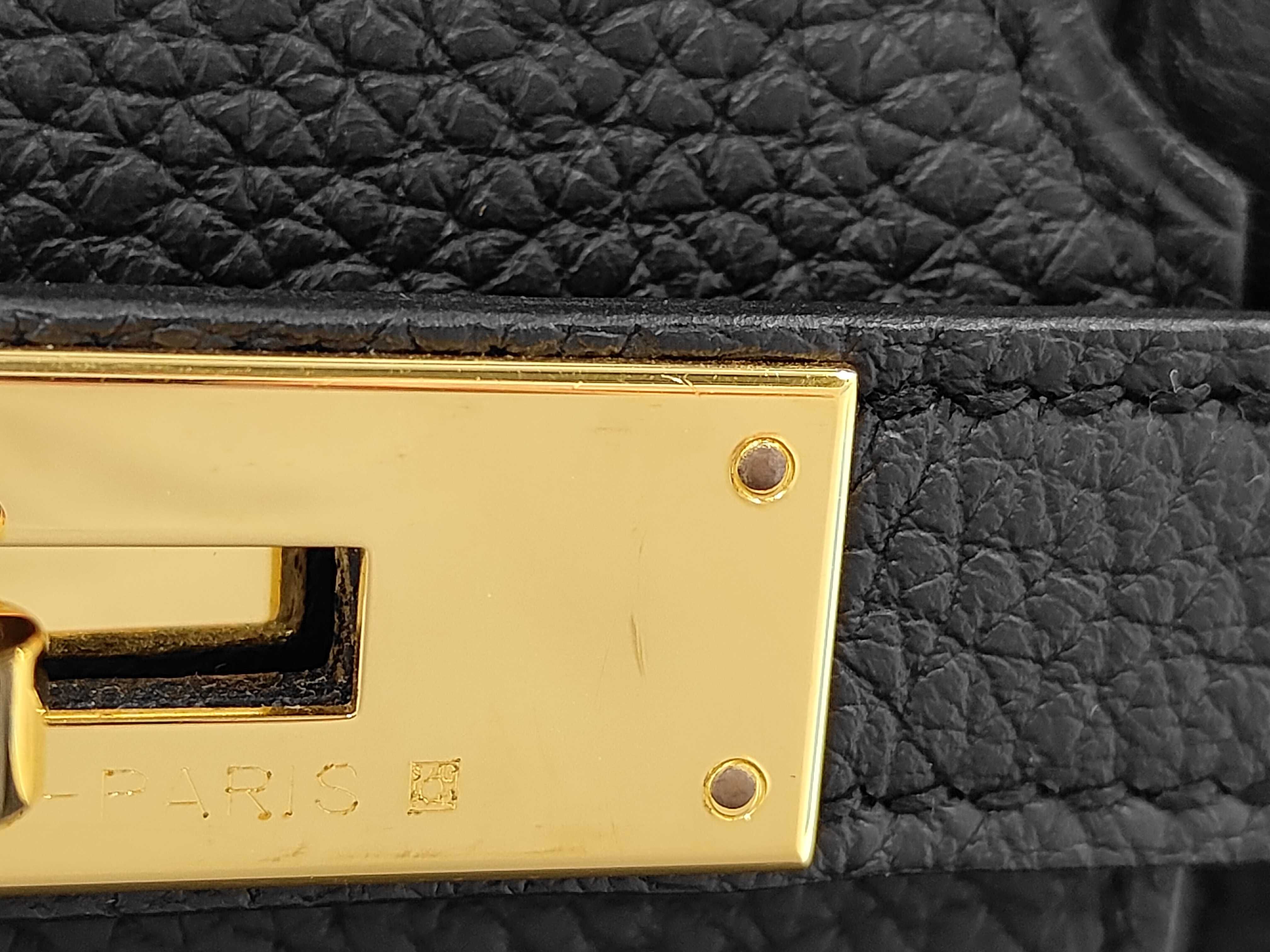 Birkin 35 Togo Black Gold Hardware K Stamp Handbag — view 8
