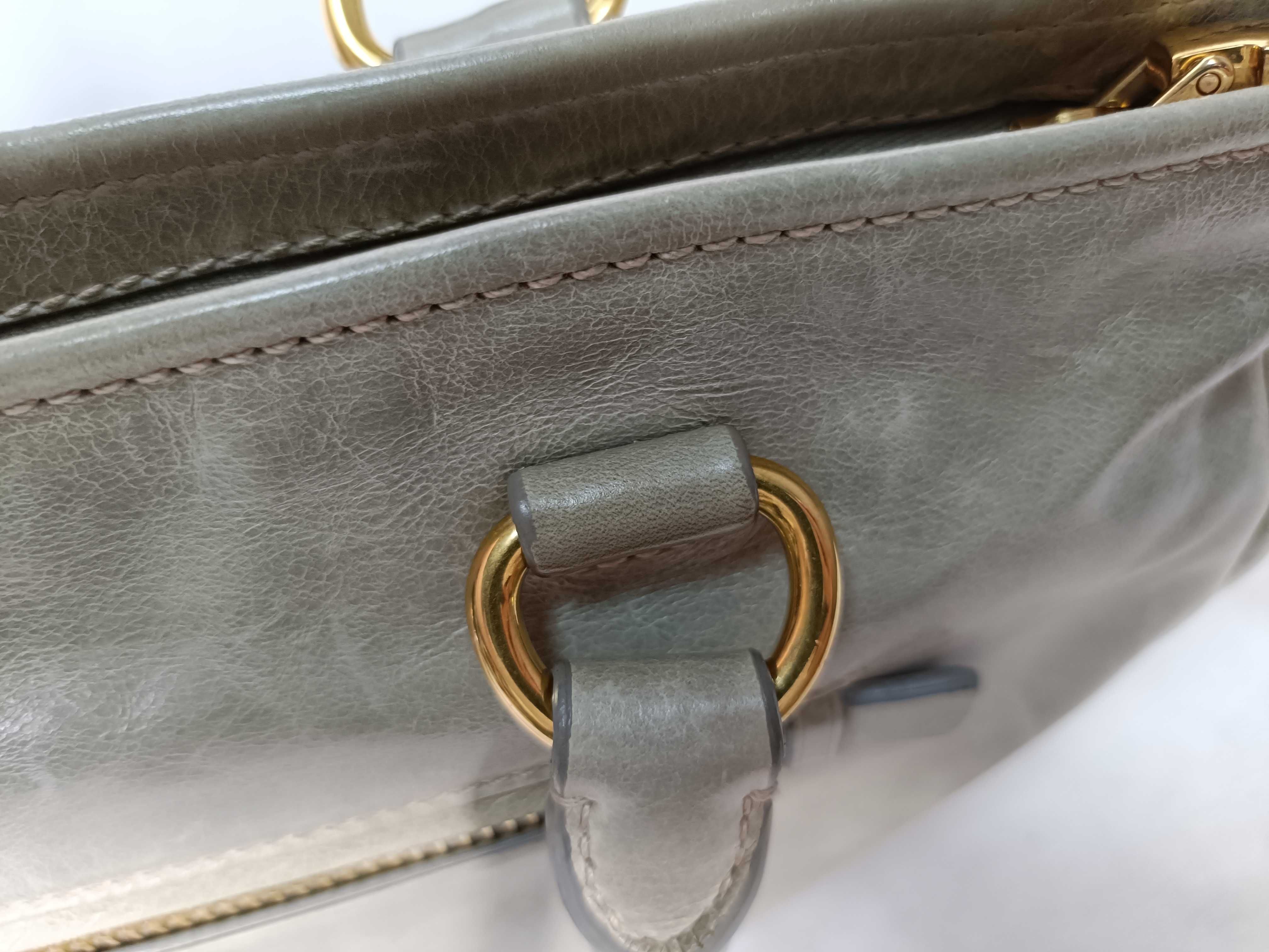 2-way shoulder bag, green, BN1921; Vitello Shine tote bag. — view 6