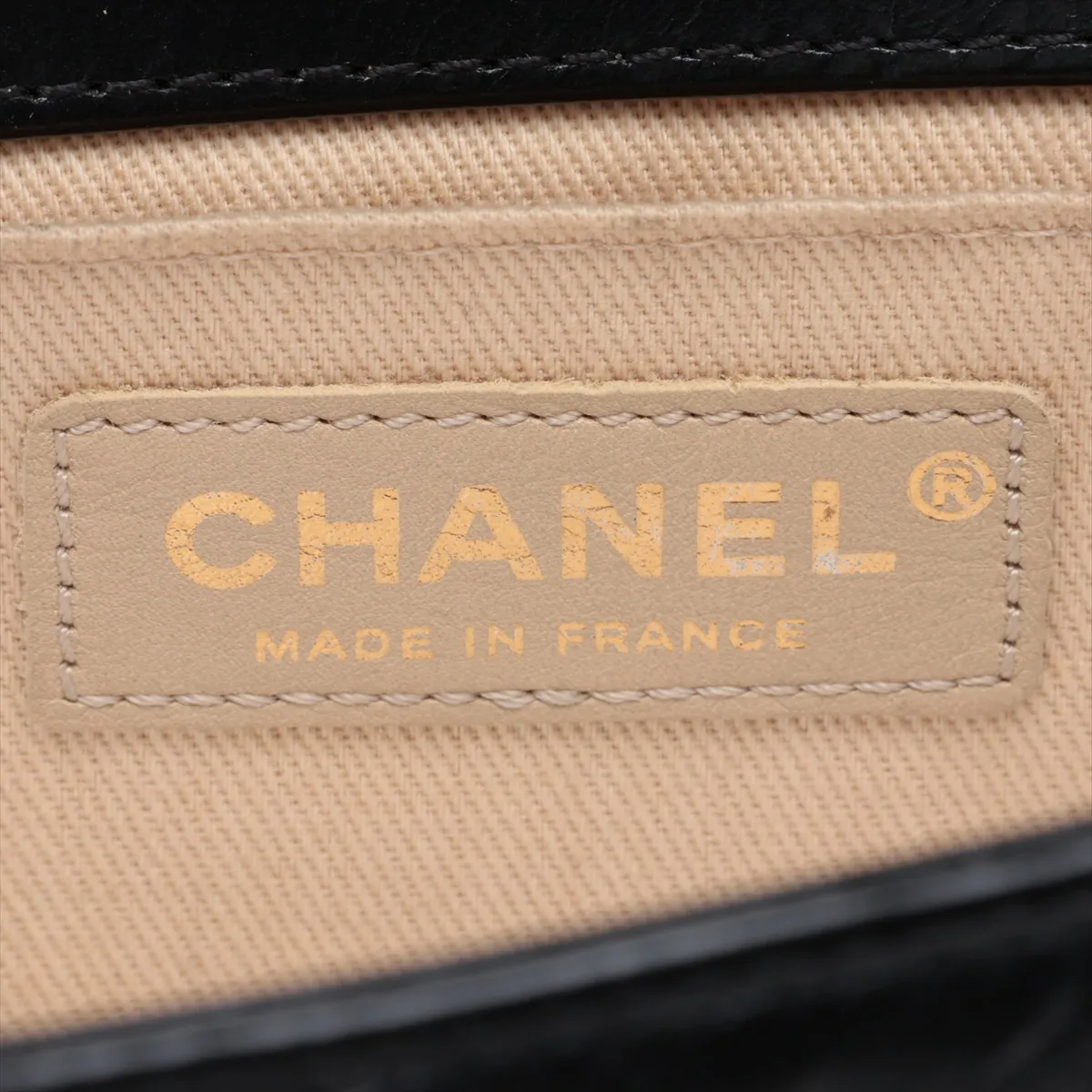 Boy Chanel 25 Vintage Calfskin Chain Shoulder Bag, Black with Gold Hardware, 17761208, Serial Number , A67086 — view 9