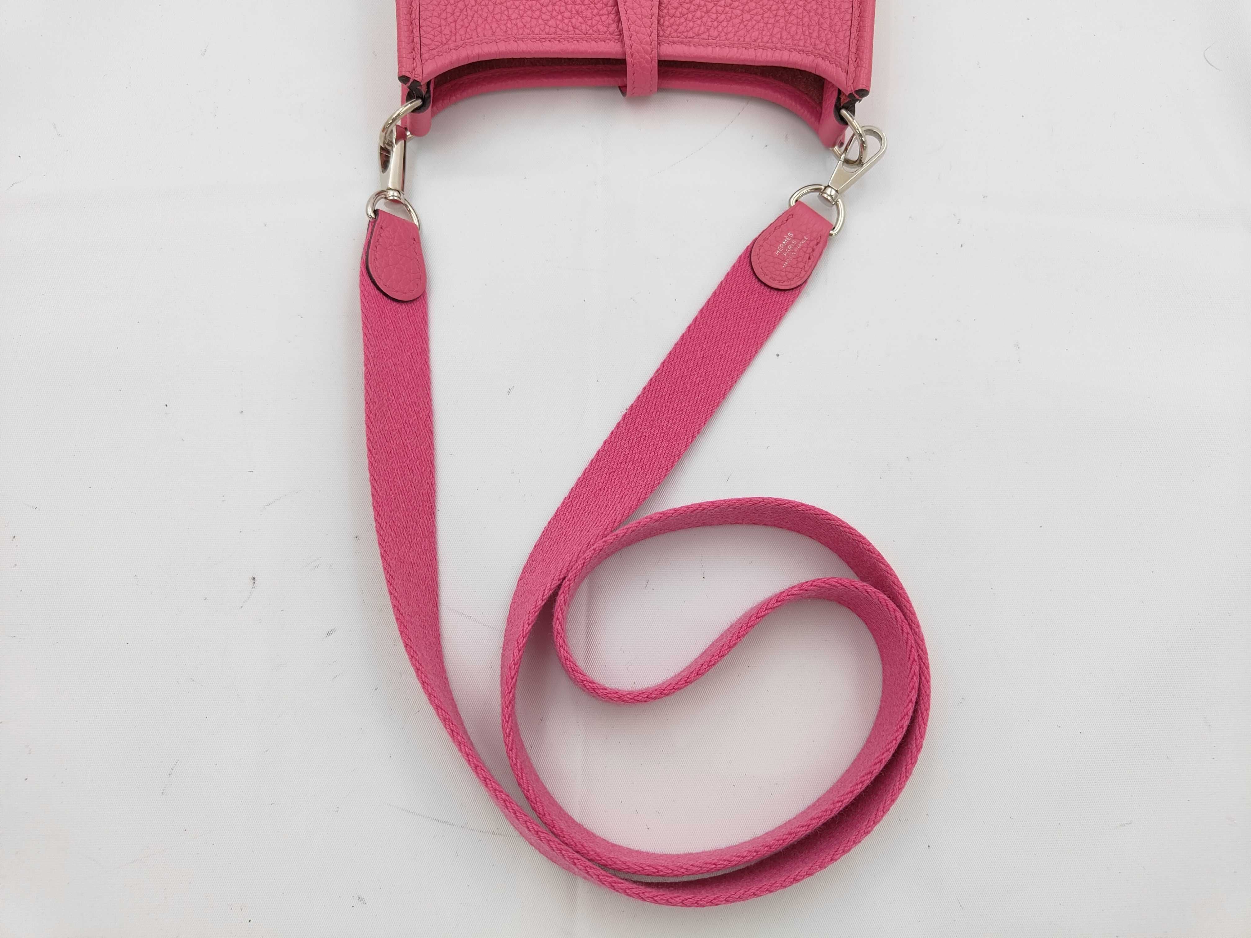 Mini Evelyne Amazone 16 TPM Taurillon Clemence Rose Shocking Silver Hardware Z Stamp Shoulder Bag — view 3