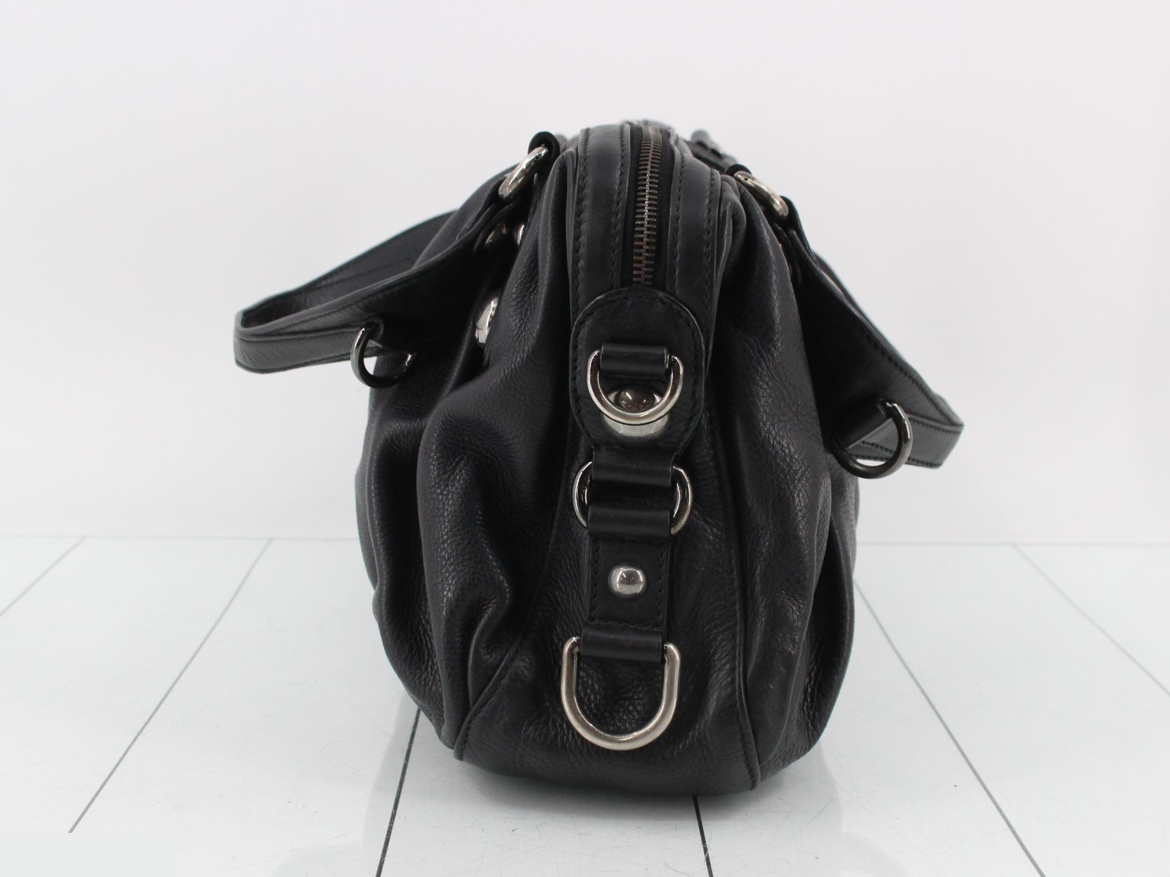 Horsebit Leather Tote Bag, Black — view 4