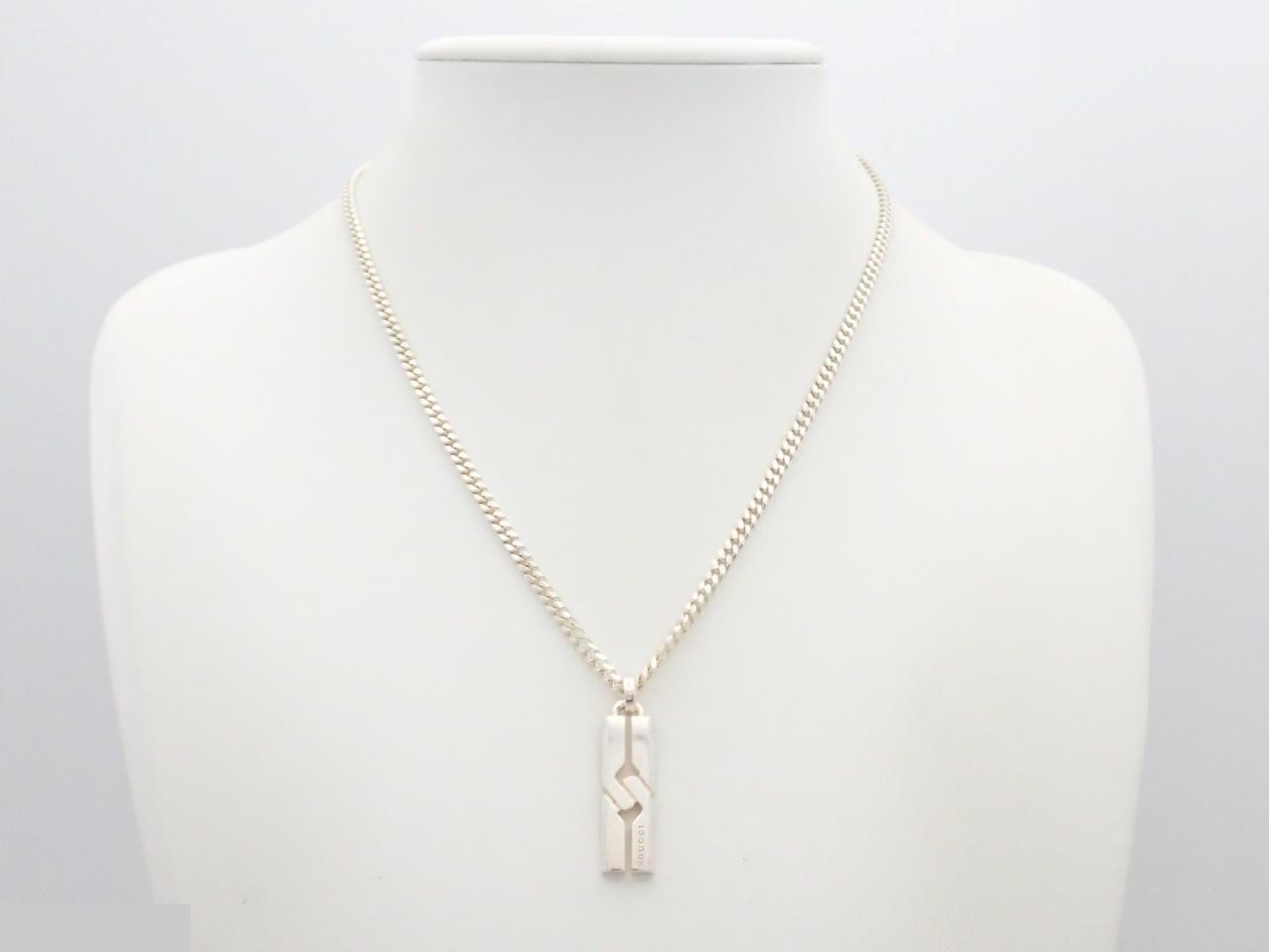 necklace, 925 sterling silver, 22.4g, knot infinity design. — view 3