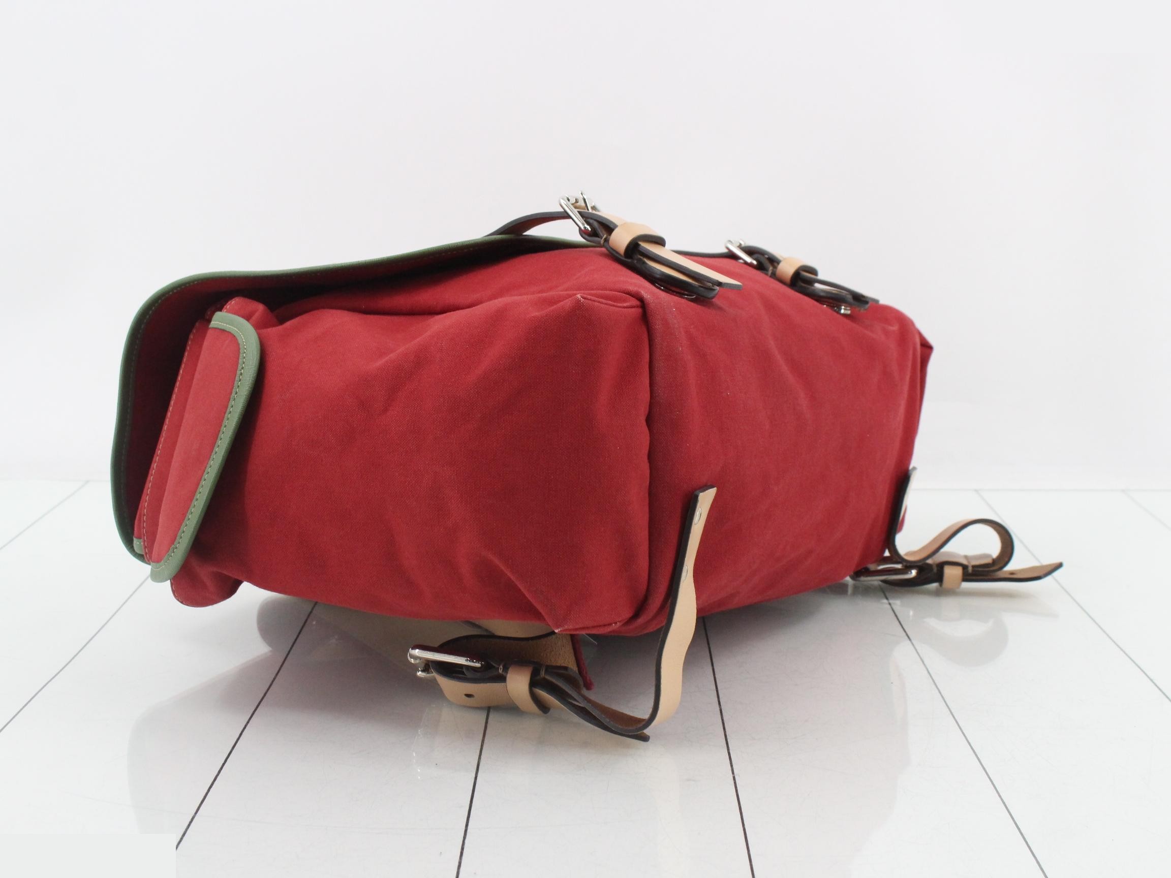GG Canvas Tennis Backpack Bag, Embroidered, Red, Kids — view 5