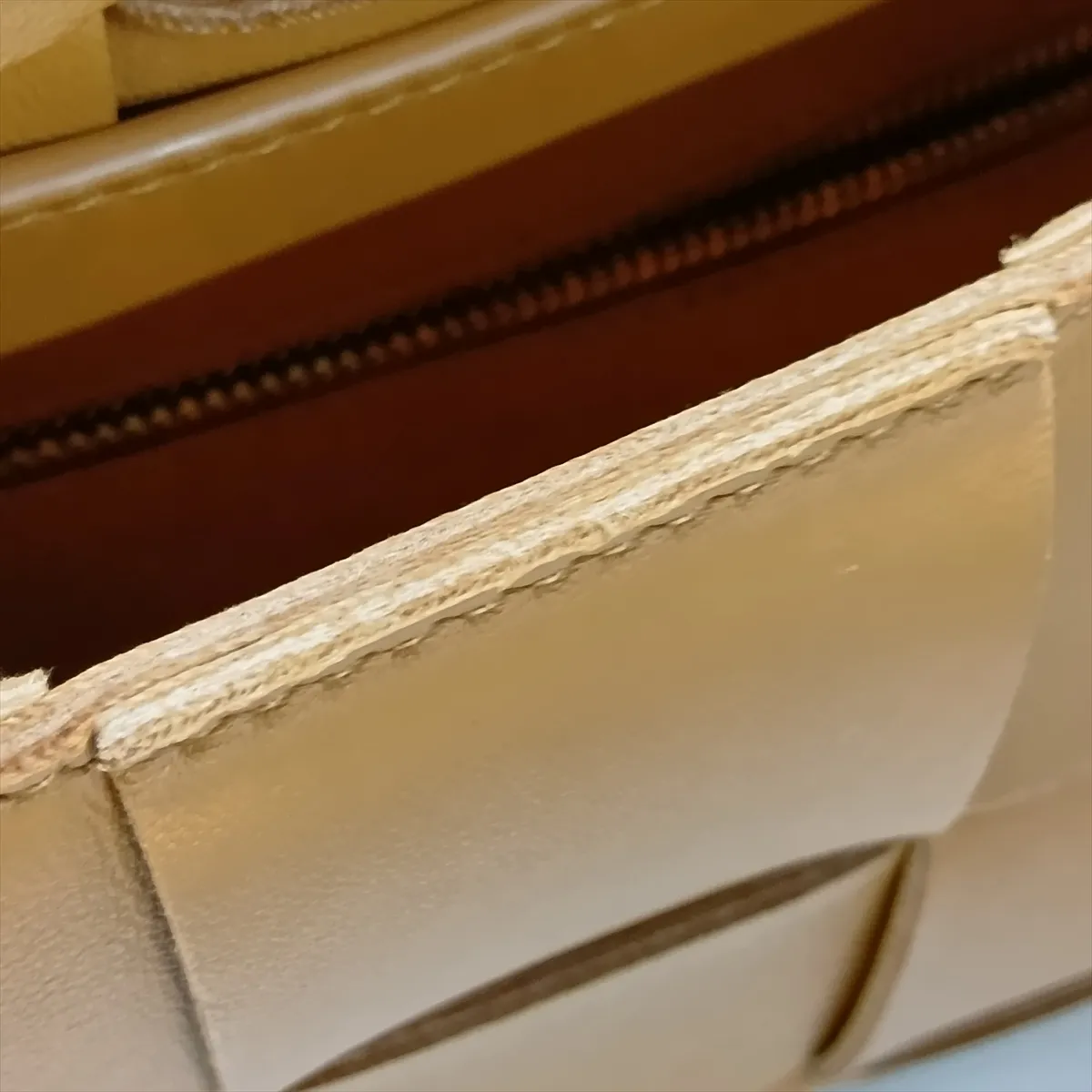 Maxi Intrecciato Cassette Leather Shoulder Bag, Brown — view 12