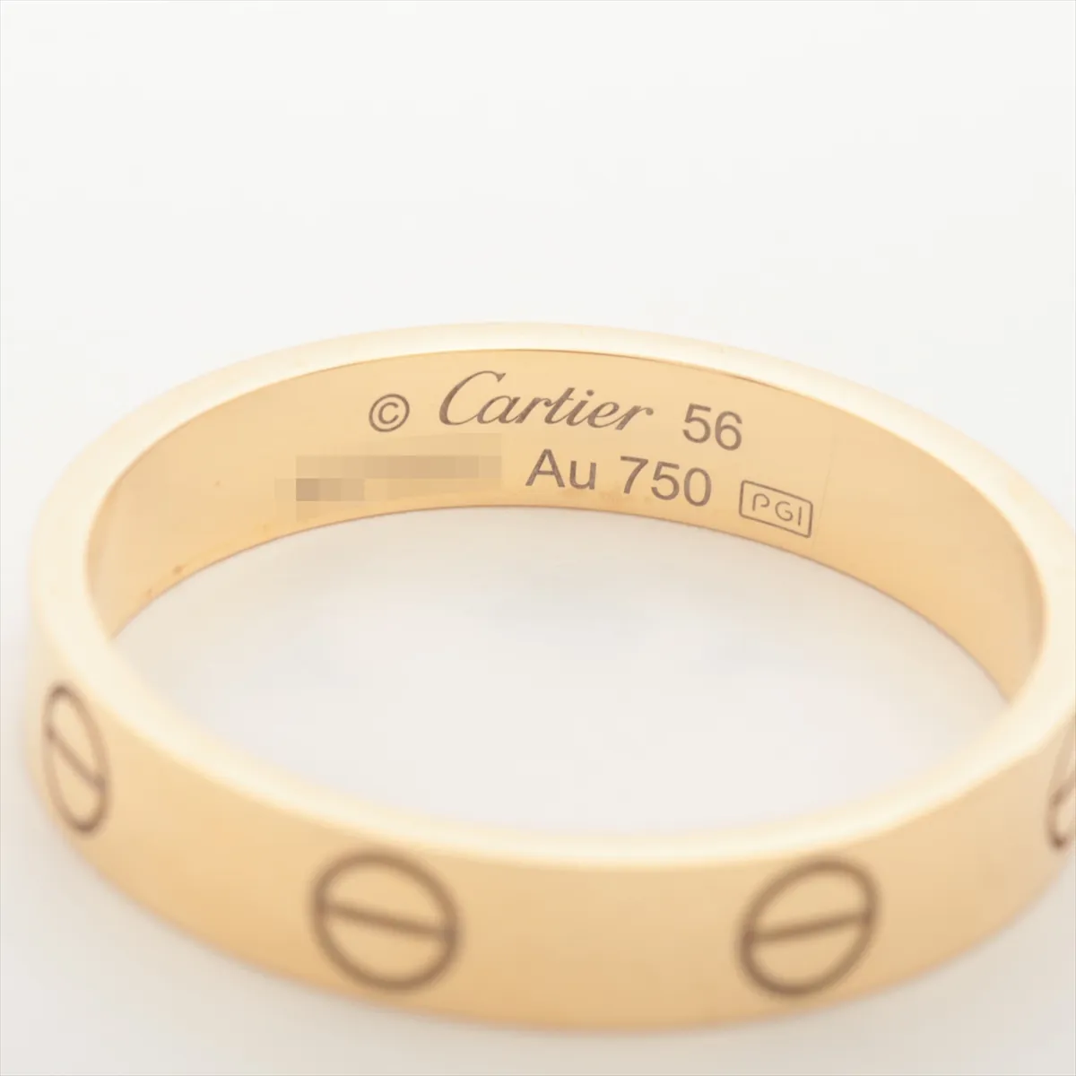 Mini Love Ring 750 (Yellow Gold) 3.5g Size 56 Initials 427FCC — view 4