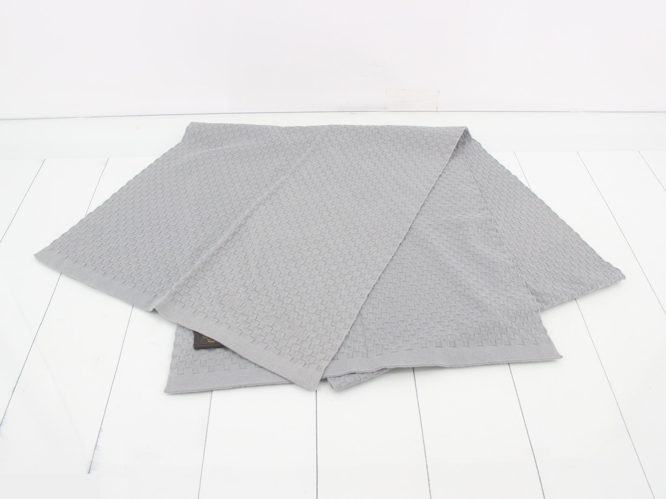 Micro Damier Stole, Gray — view 2