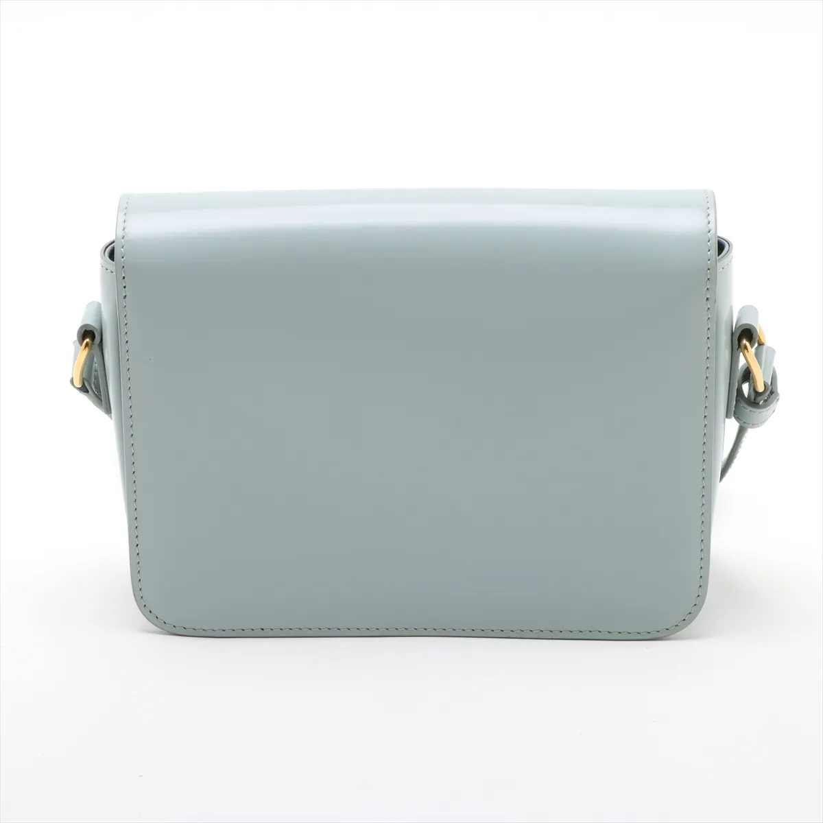 Triomphe Teen Leather Shoulder Bag Blue — view 2