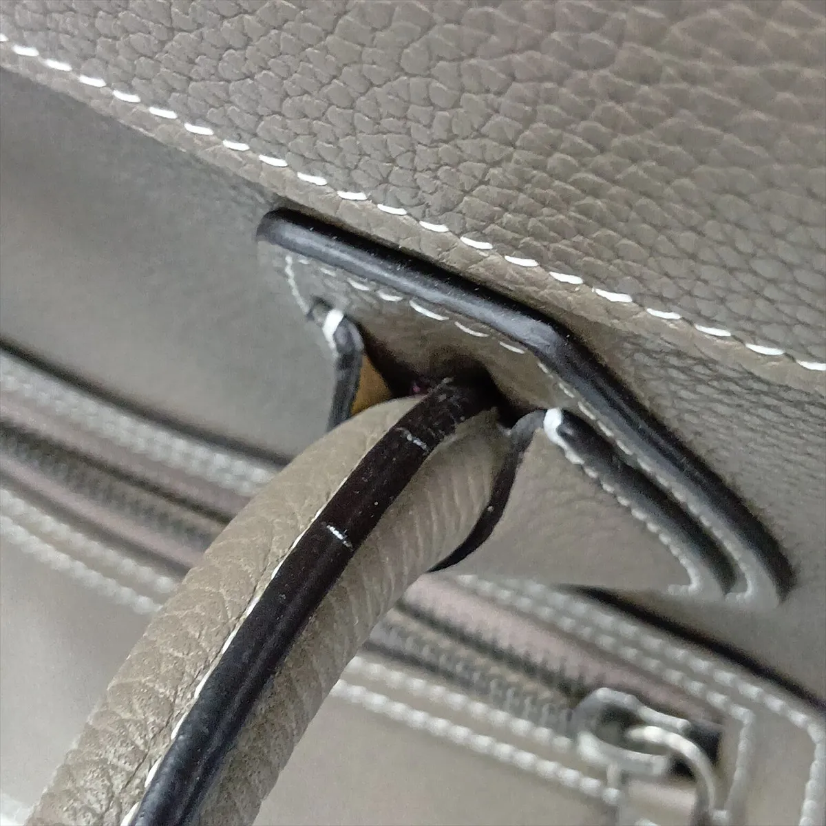 Luggage Micro Shopper Leather Handbag, Beige — view 14