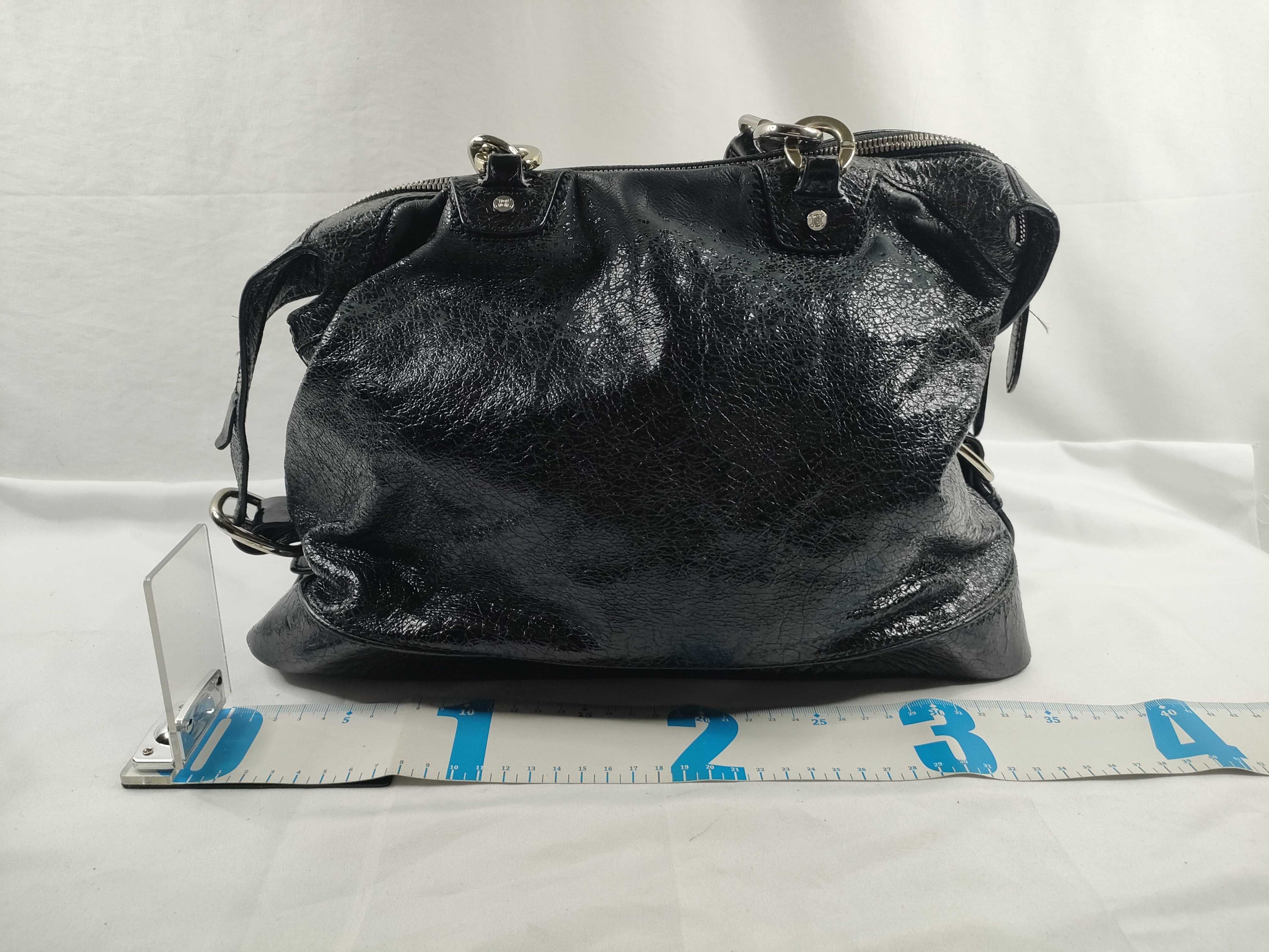 Tote Bag, Black Leather Tote Bag — view 2