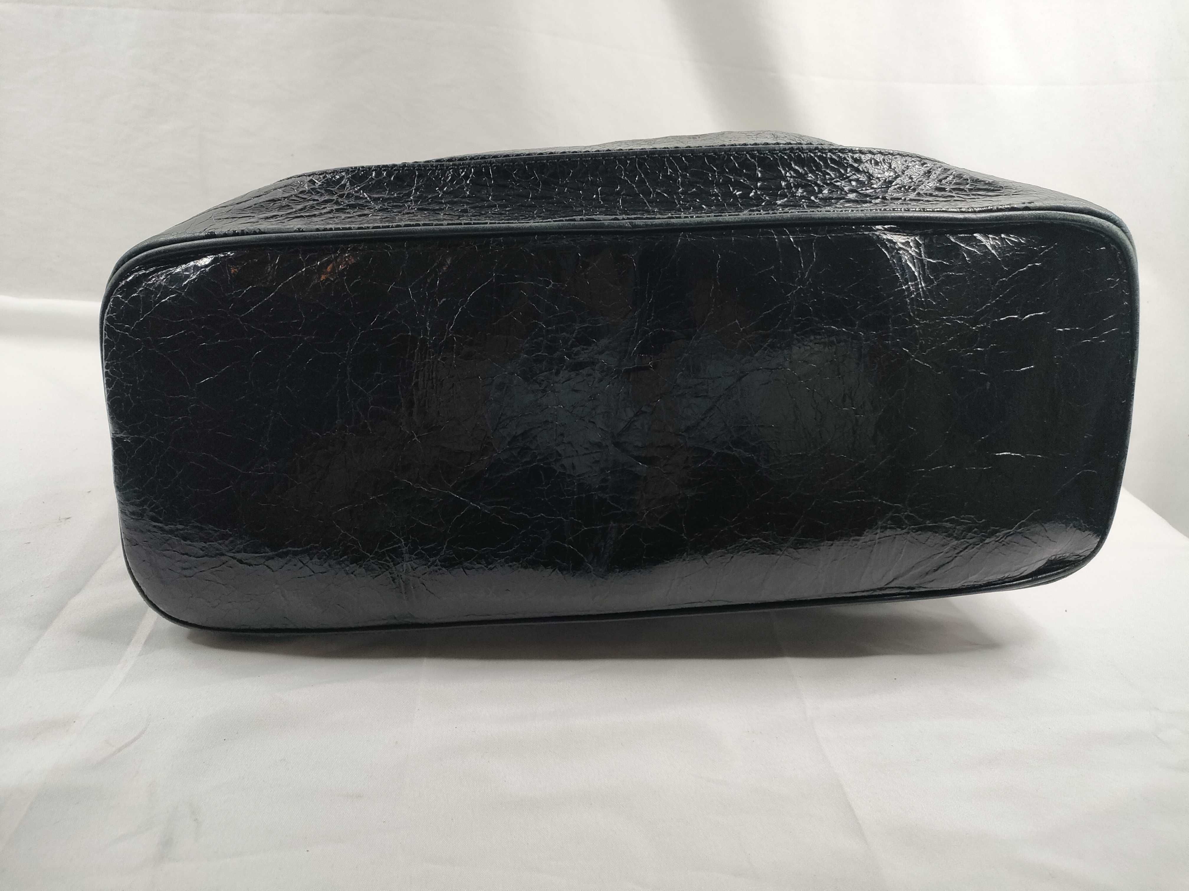 Tote Bag, Black Leather Tote Bag — view 4