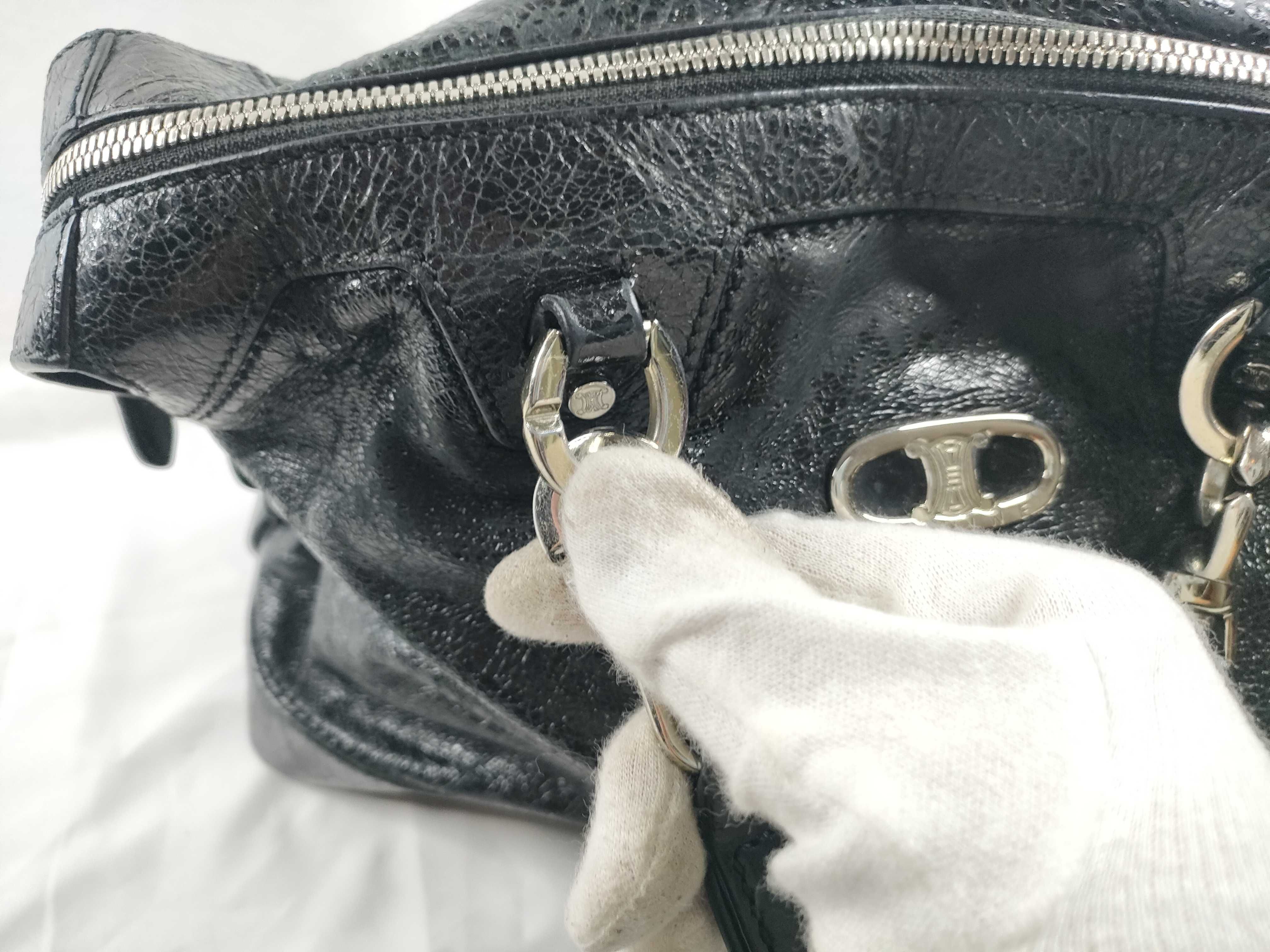Tote Bag, Black Leather Tote Bag — view 8