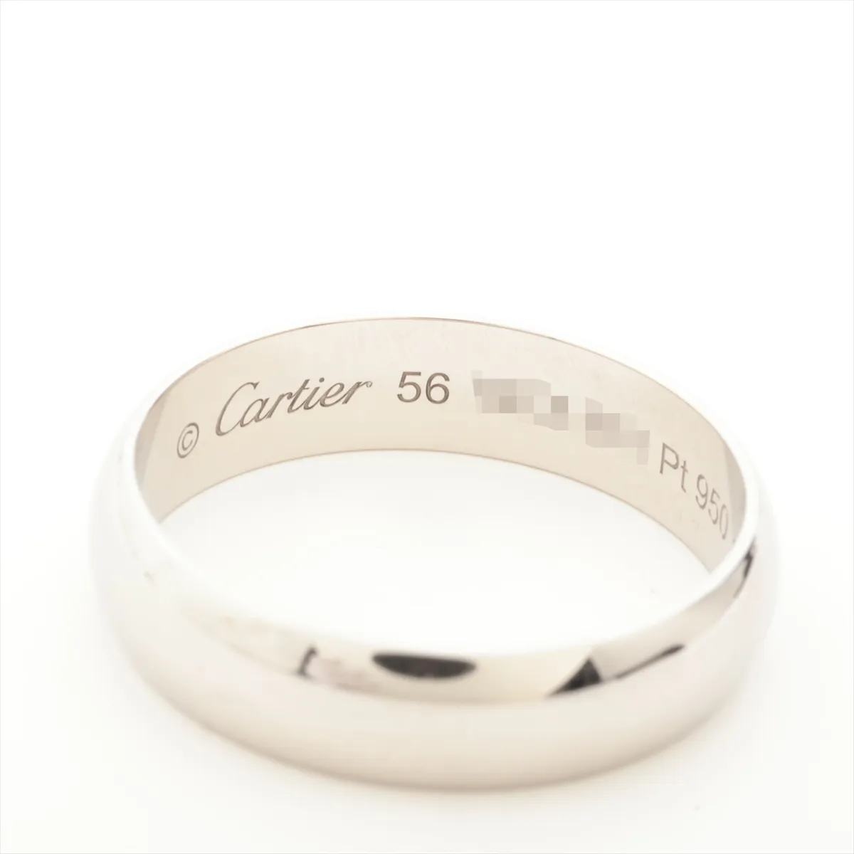 Wedding Ring Pt950 6.0g 56 WOL661 — view 3