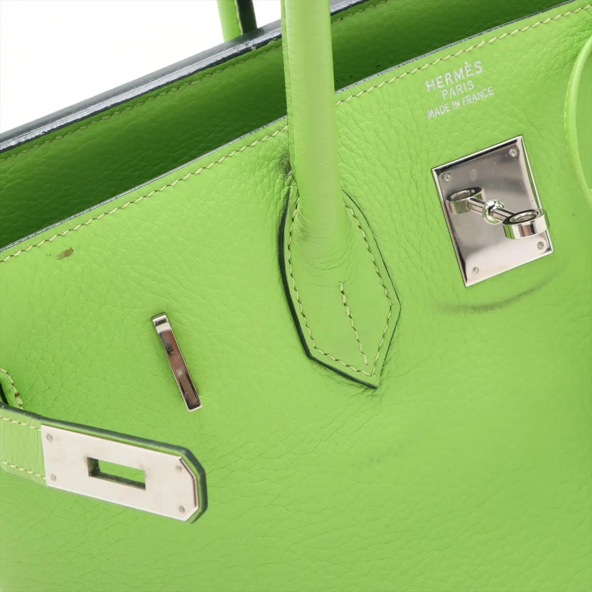 [Individually wrapped] Hermes Birkin 35 Le Tourne Togo Apple Green Silver Hardware G:2003 — view 11
