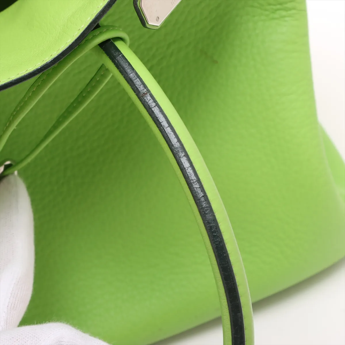 [Individually wrapped] Hermes Birkin 35 Le Tourne Togo Apple Green Silver Hardware G:2003 — view 15