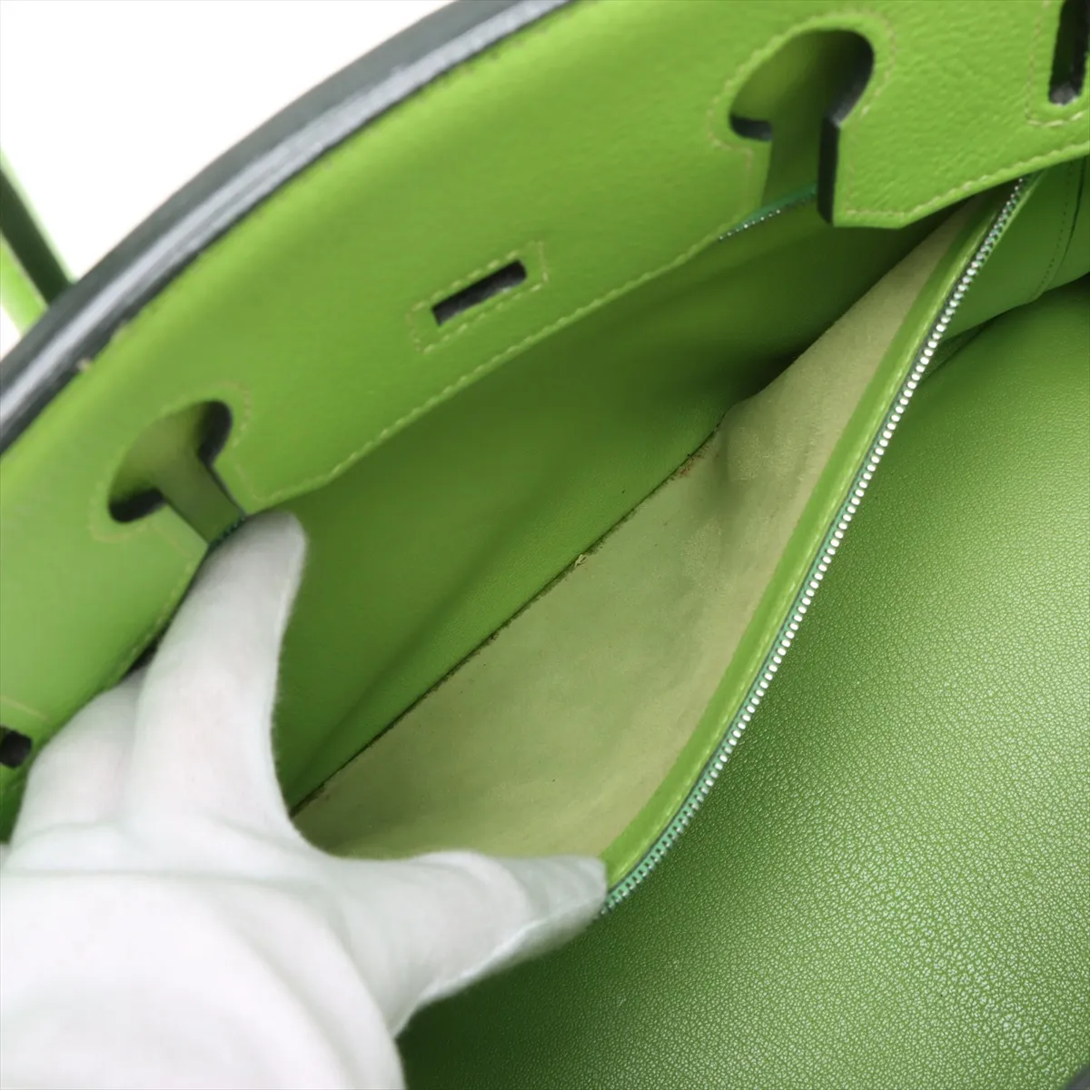 [Individually wrapped] Hermes Birkin 35 Le Tourne Togo Apple Green Silver Hardware G:2003 — view 8