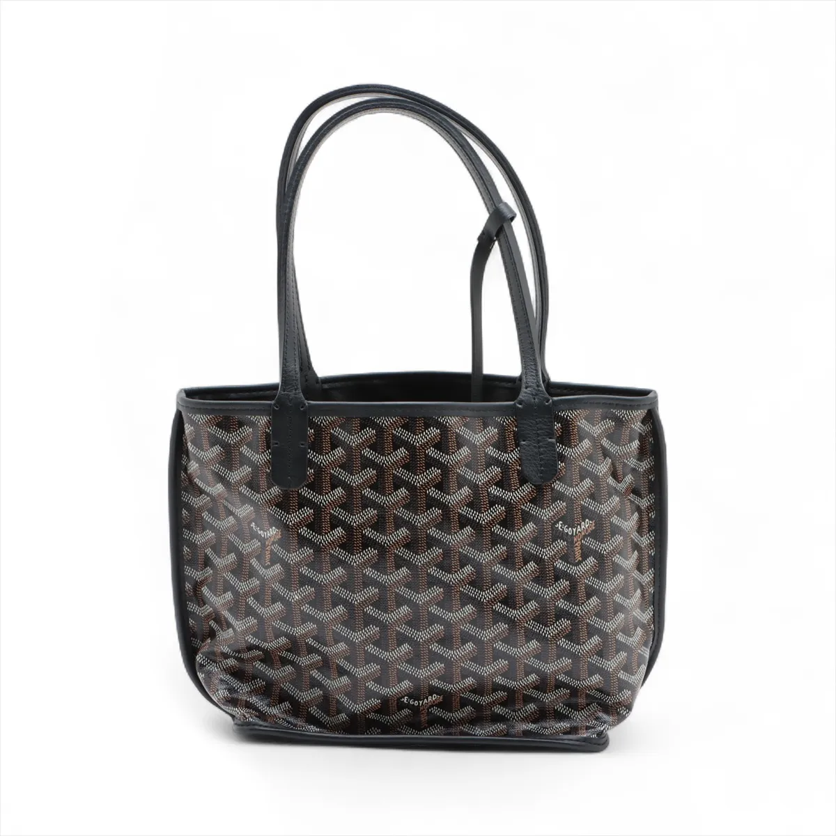 Saint Louis Ange Mini PVC x Leather Tote Bag, Black — view 2