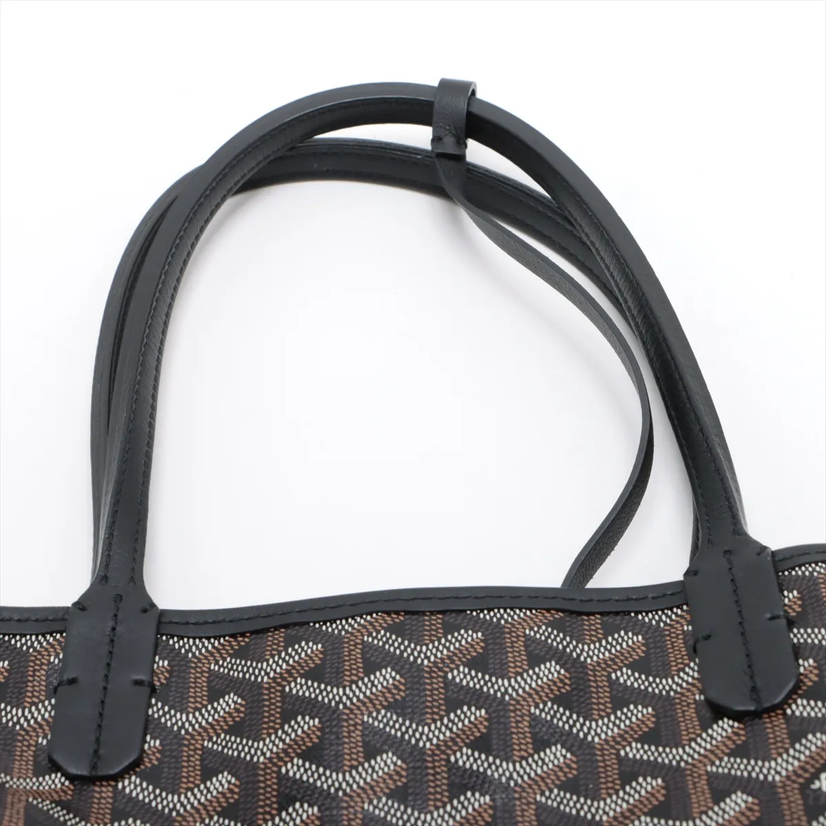 Saint Louis Ange Mini PVC x Leather Tote Bag, Black — view 6