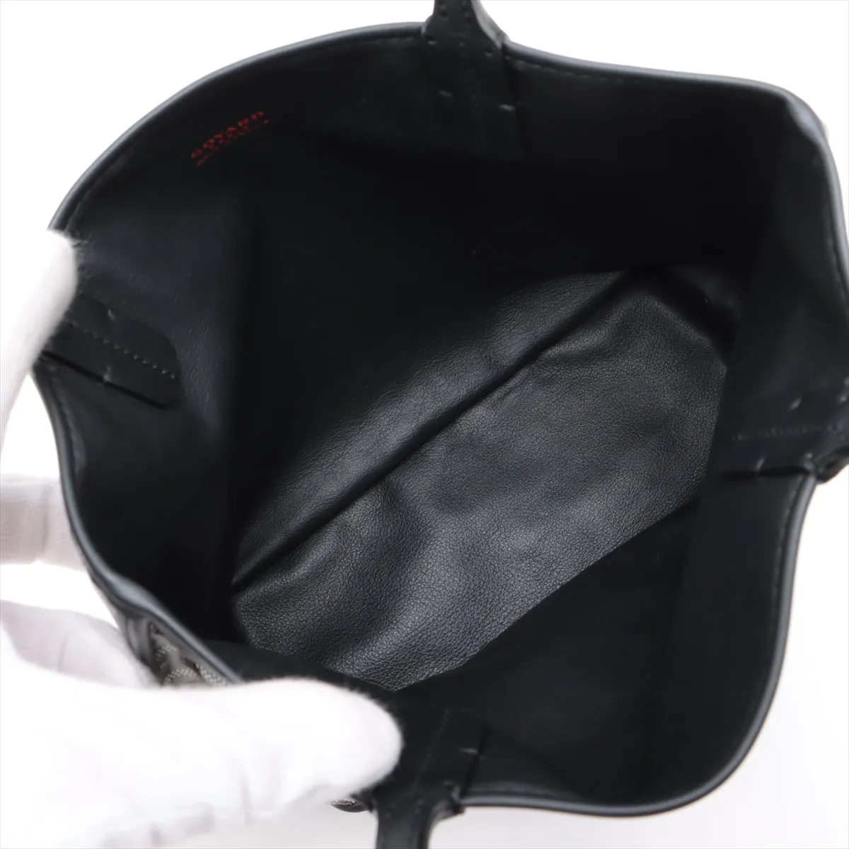 Saint Louis Ange Mini PVC x Leather Tote Bag, Black — view 7