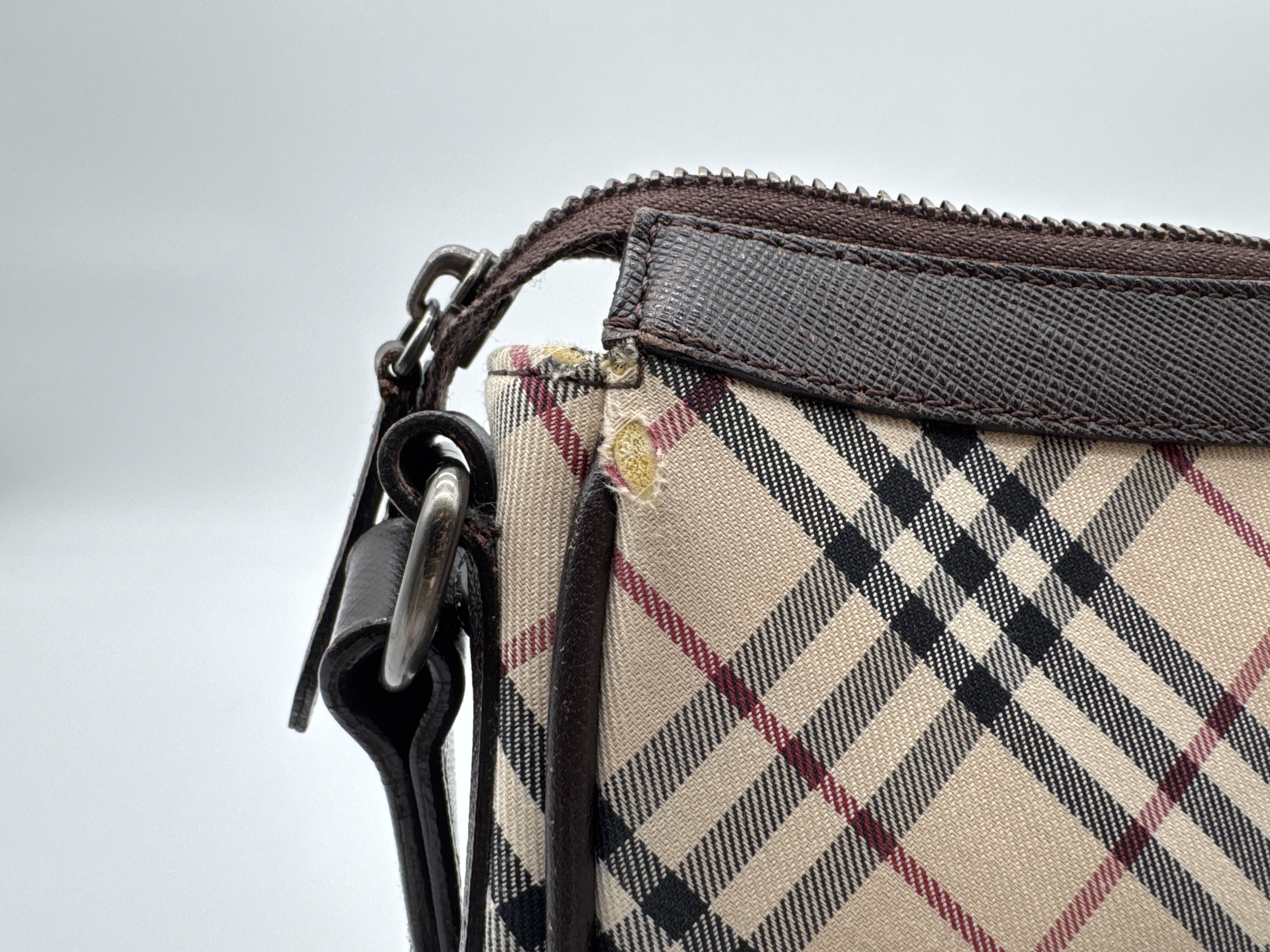 Nova Check Brown Shoulder Bag — view 11