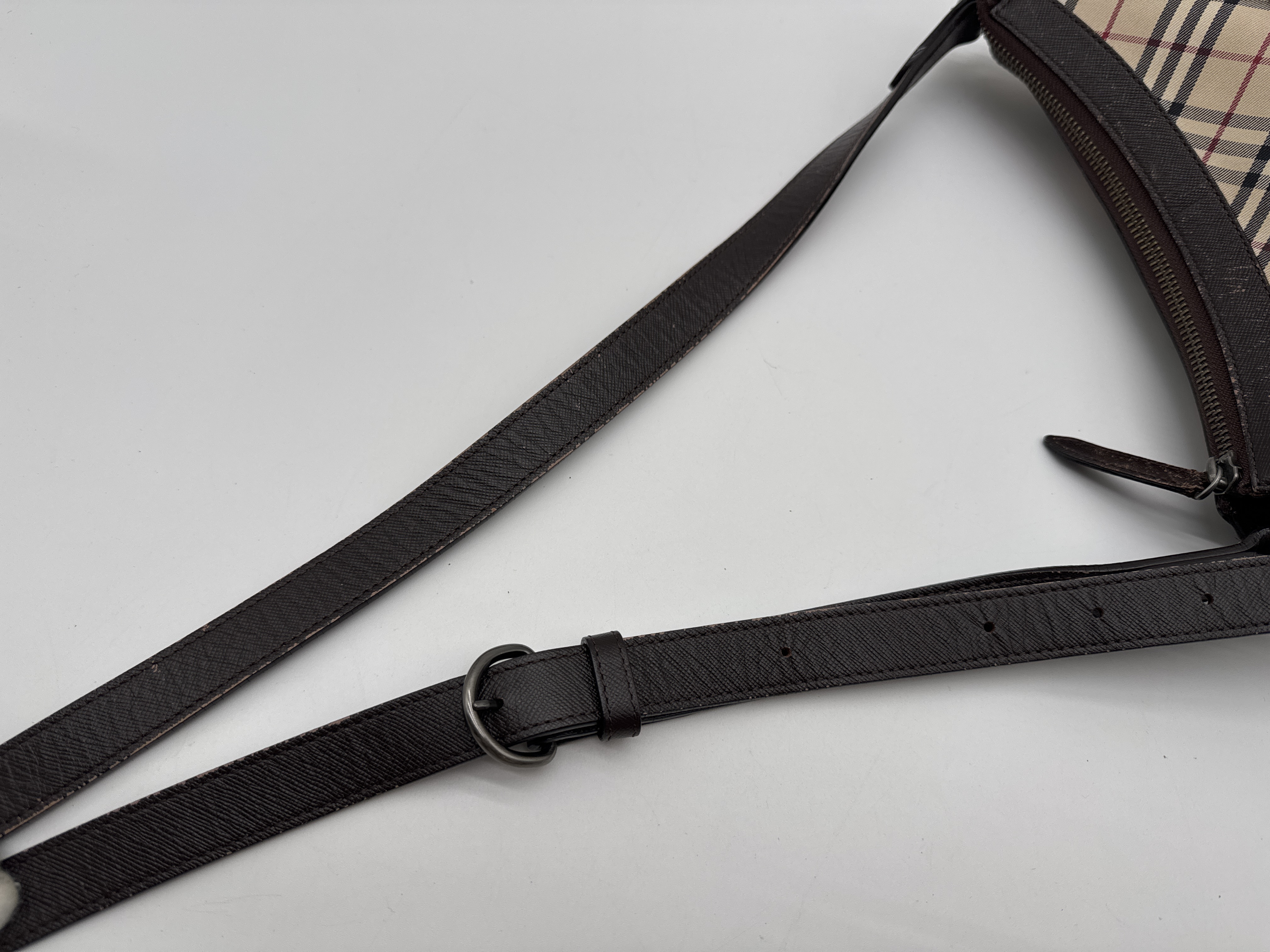 Nova Check Brown Shoulder Bag — view 8