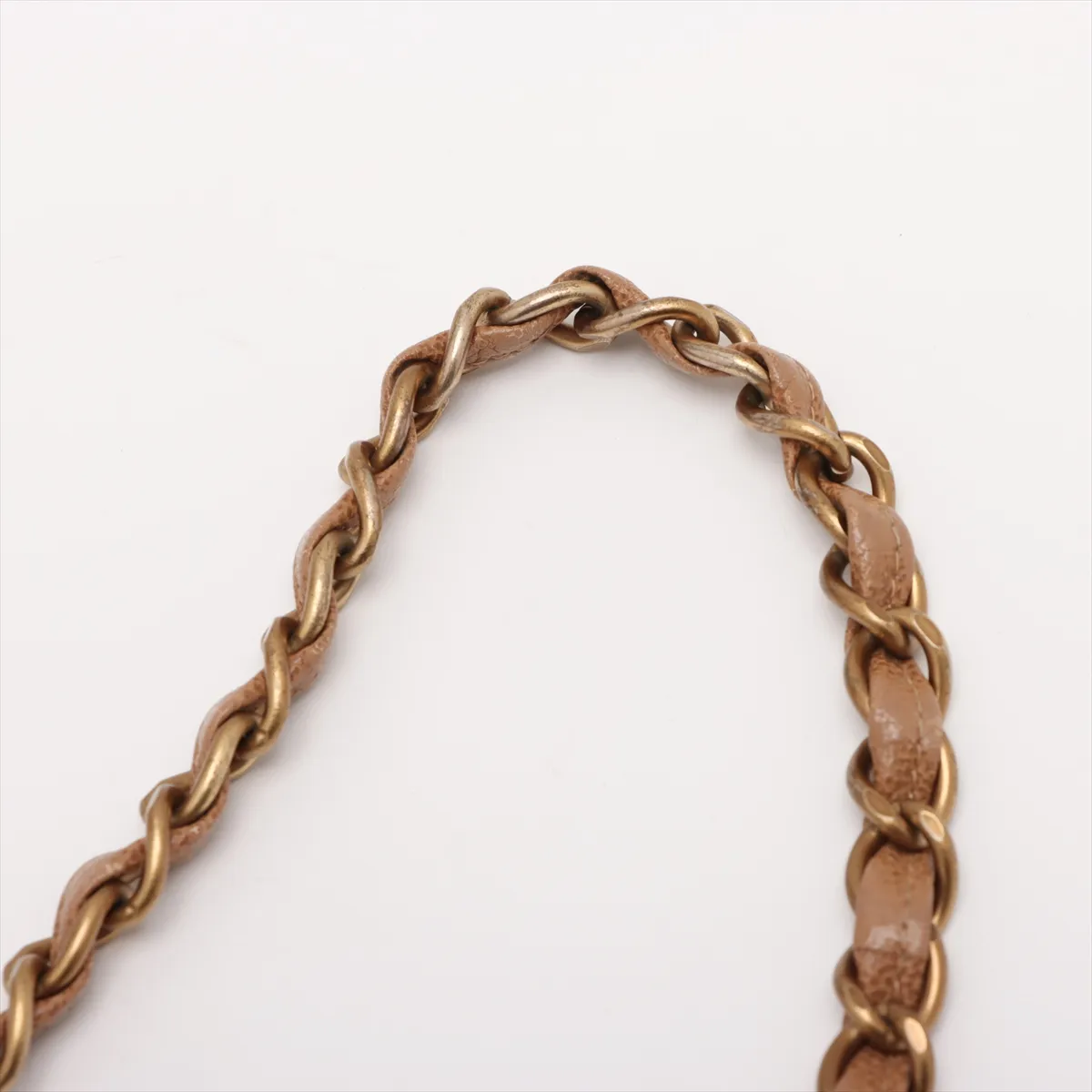 Matelasse leather chain tote bag brown gold hardware 5456656 5th series — view 11