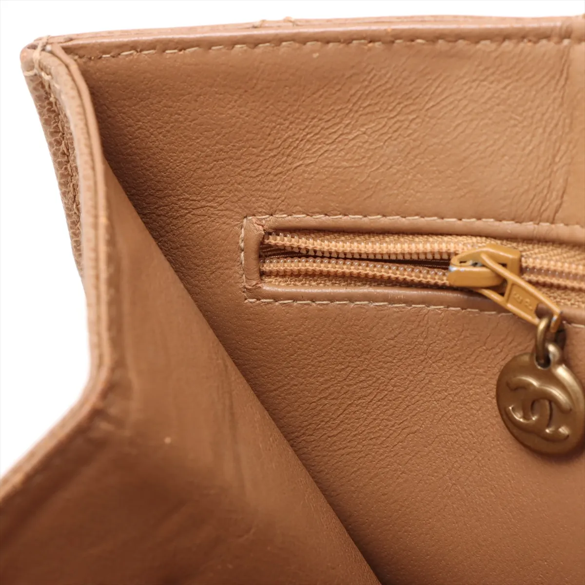 Matelasse leather chain tote bag brown gold hardware 5456656 5th series — view 13