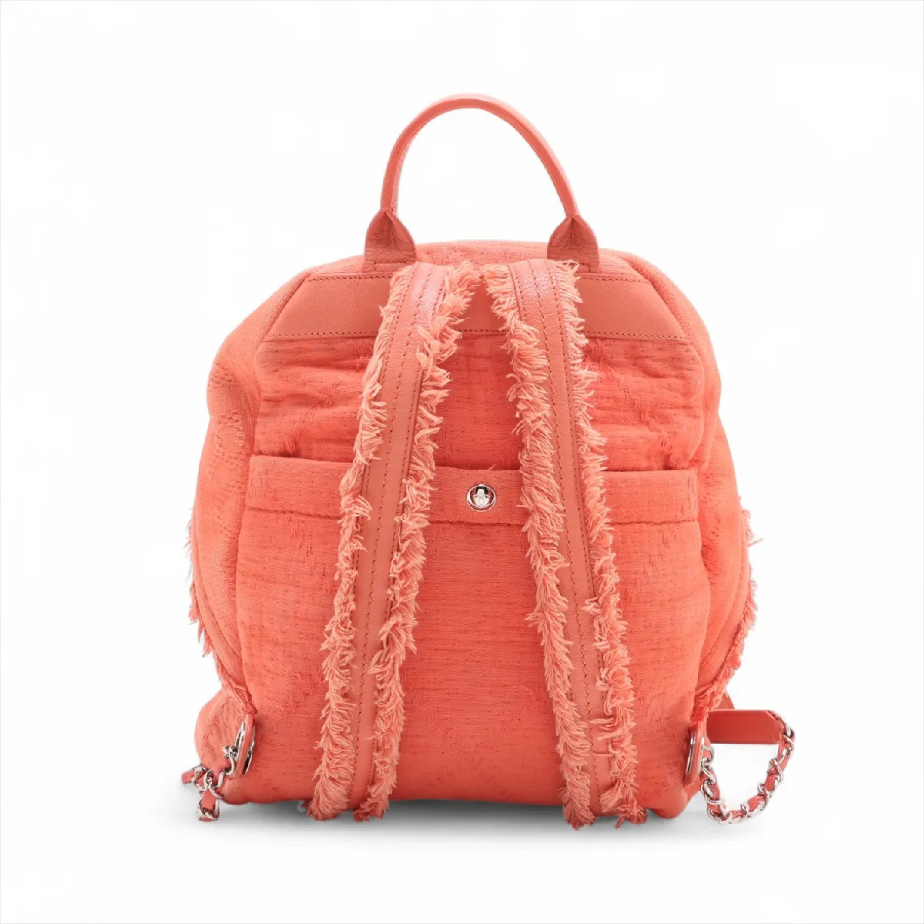Coco Mark Canvas Chain Backpack, with original sticker and card, serial number in the 27s range. — view 2