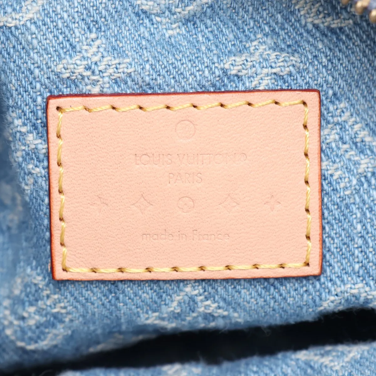 Monogram Denim Pochette Hills M82949 Blue (RFID detected) — view 8