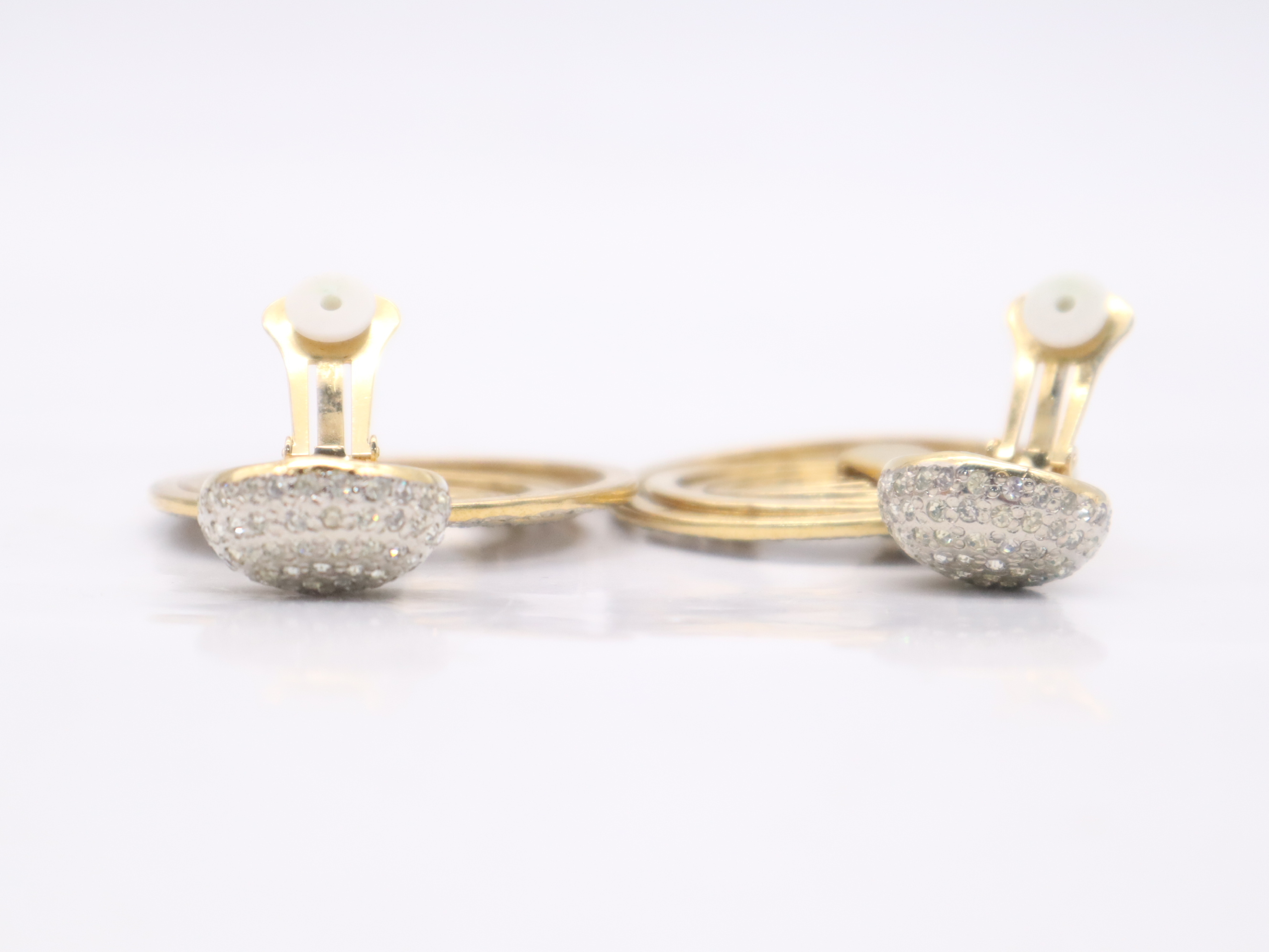 GP/Rhinestone Circle Earrings (with box) — view 4