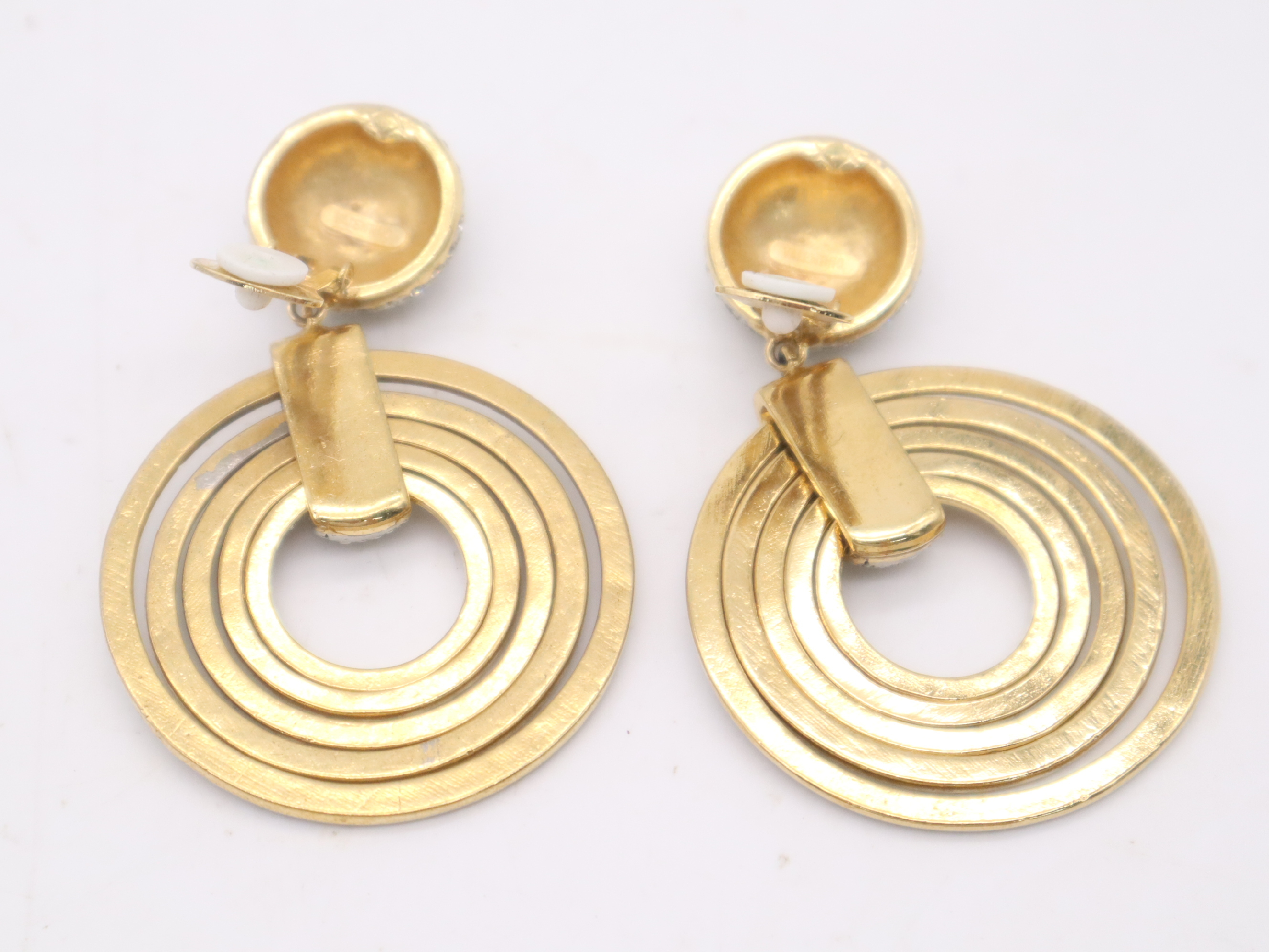 GP/Rhinestone Circle Earrings (with box) — view 6