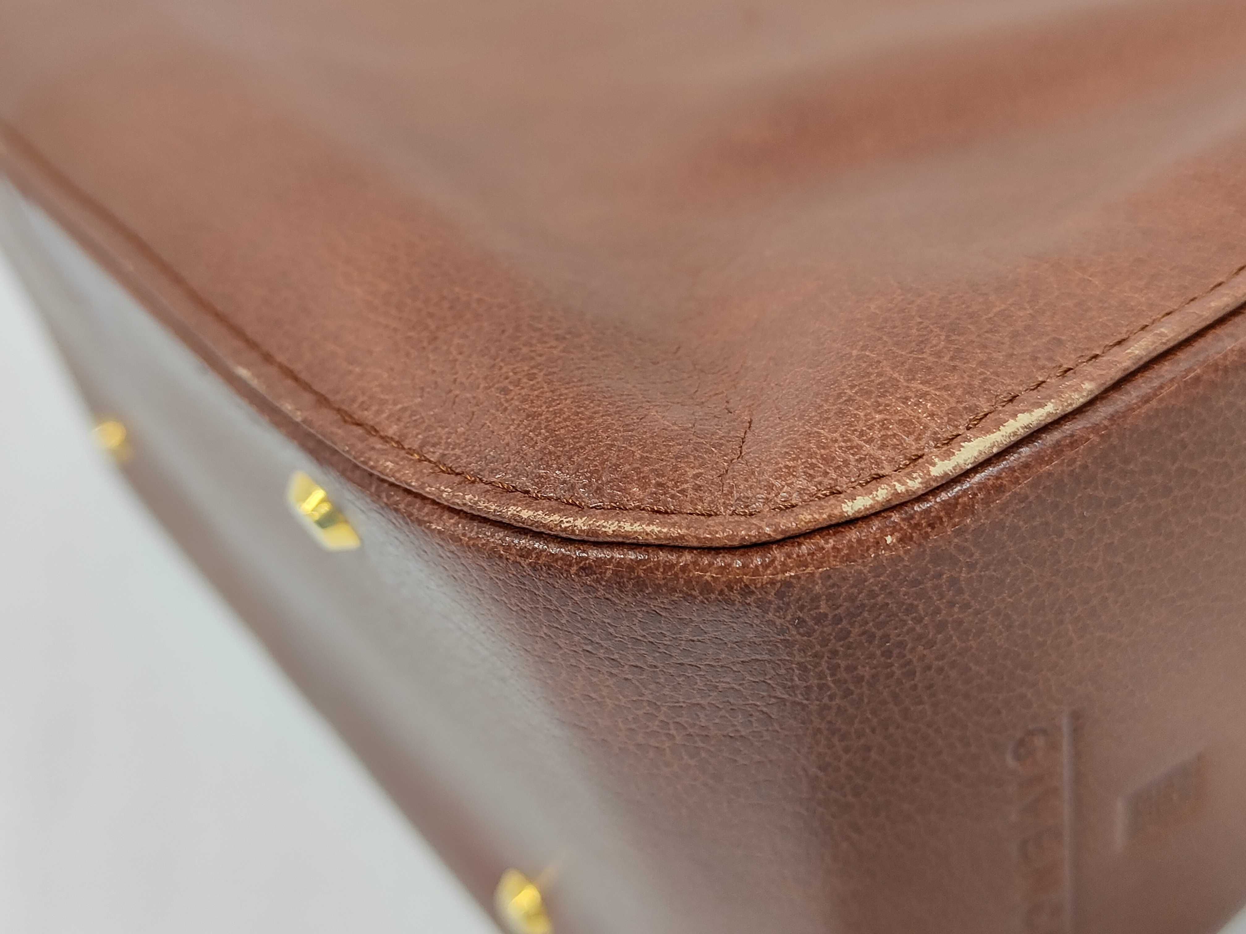 handbag, leather, brown. — view 4