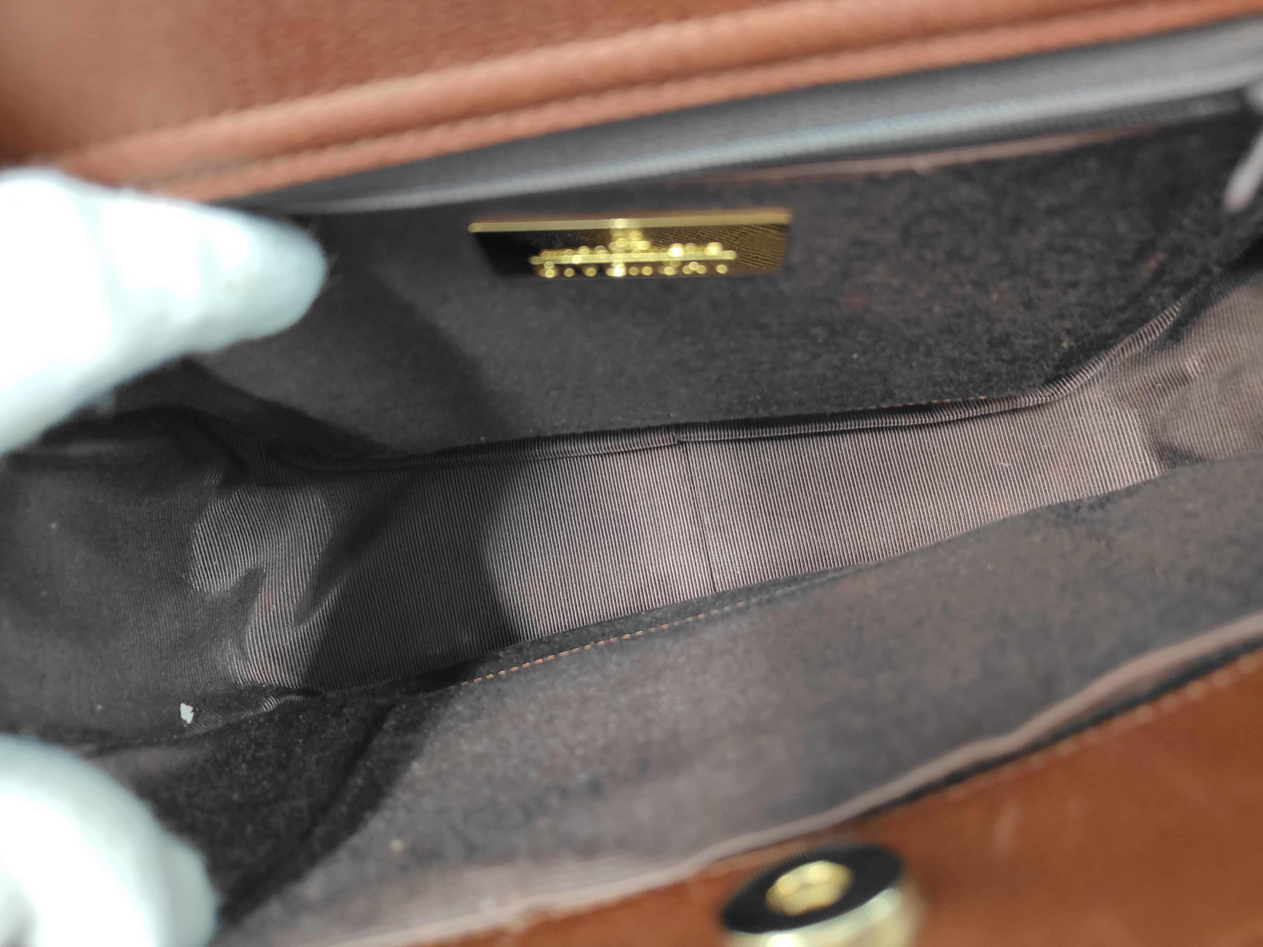 handbag, leather, brown. — view 8
