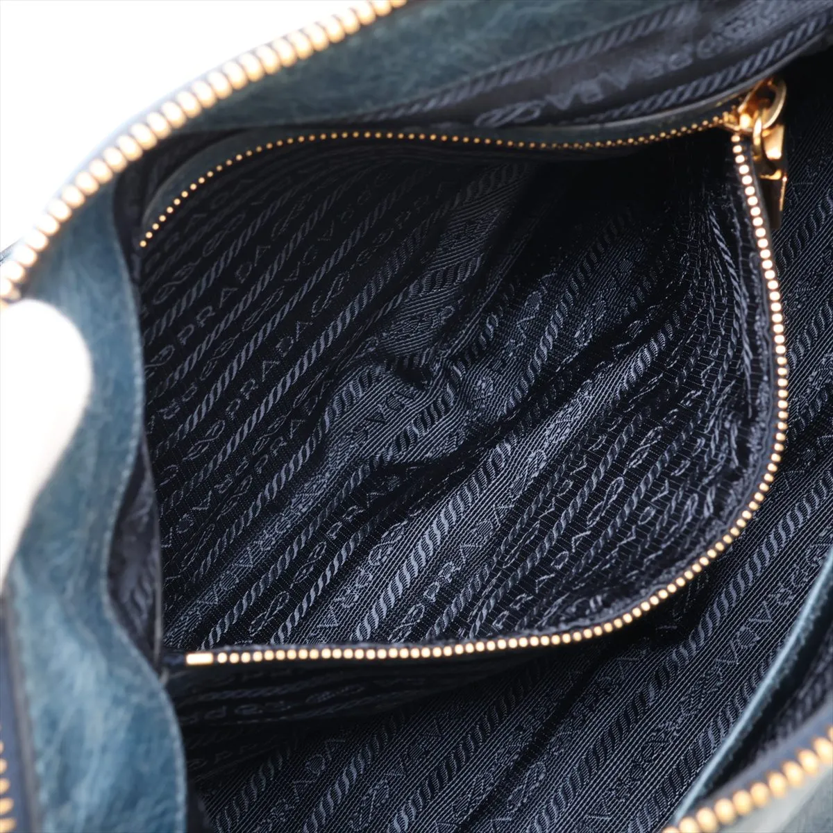 Vitello Shine BL0728 Leather 2-Way Handbag, Blue, Unsigned Guarantee Card — view 9