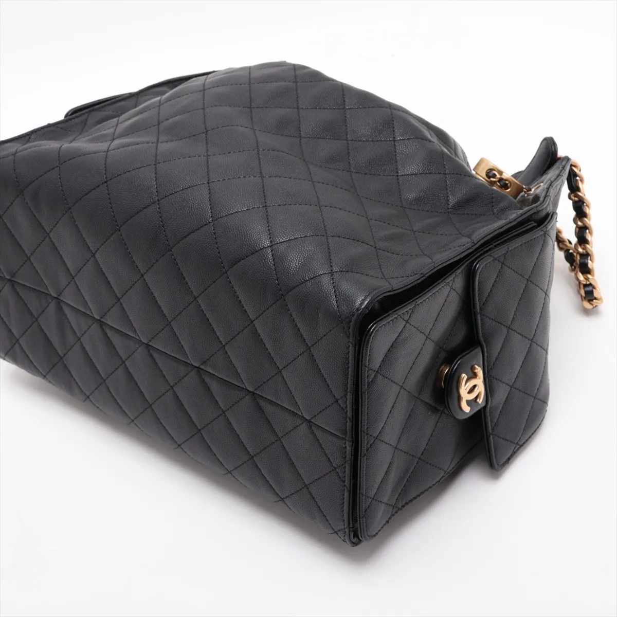 [Individually packaged] Chanel 25 Medium Caviar Skin Chain Shoulder Bag, Black with Gold Hardware, CKLNN62H, Random Plate, AS5311 — view 3